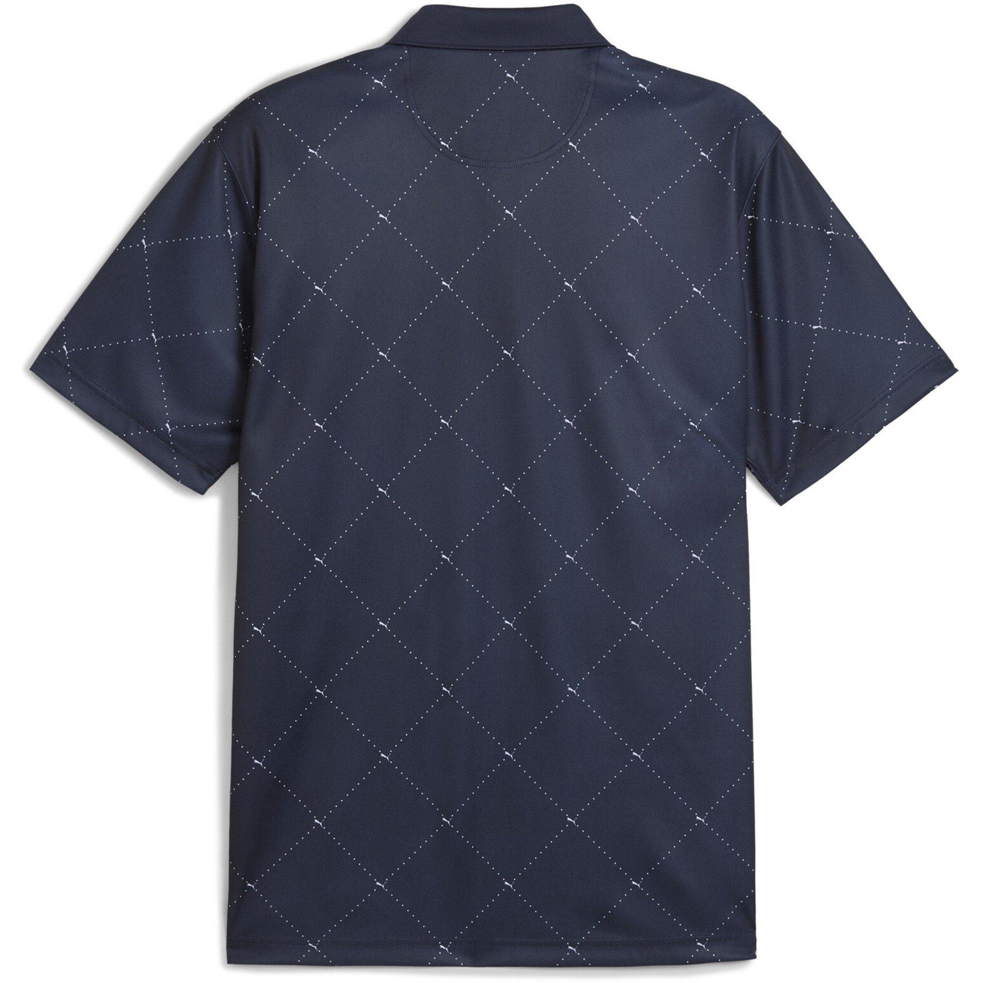 Navy/White - Puma - Puma Pure 2.0 Argyle Polo Shirt Mens - 2