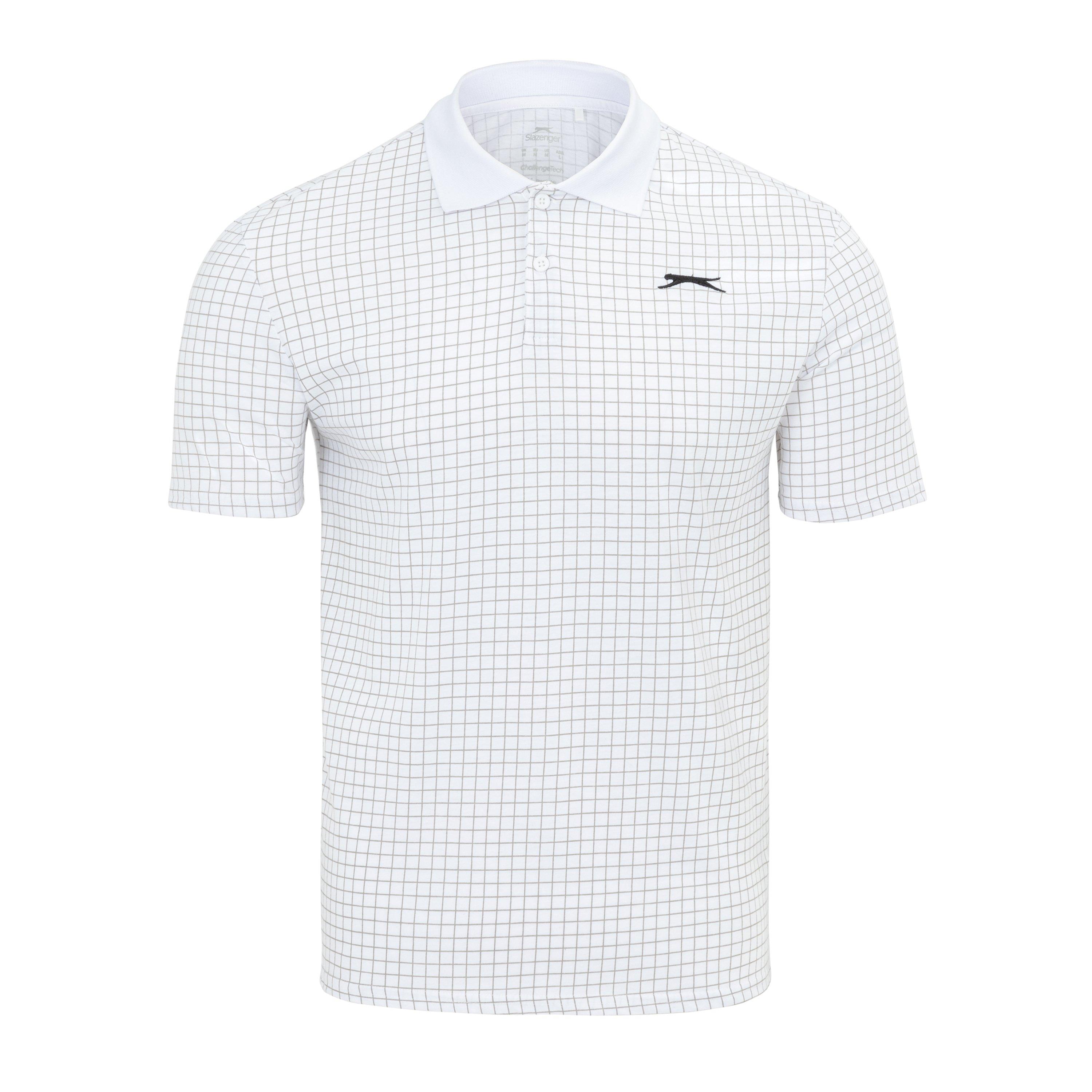 Slazenger Men's Check Golf Polo - White - S