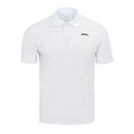 Slazenger Check Golf Polo Mens