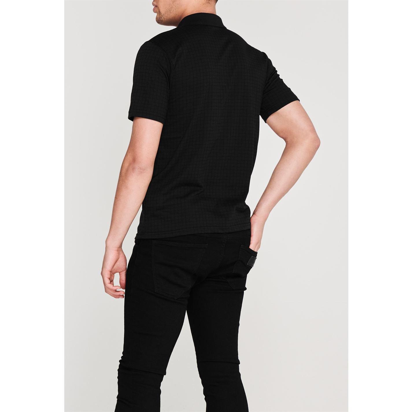 Black - Slazenger - Check Golf Polo Mens - 4