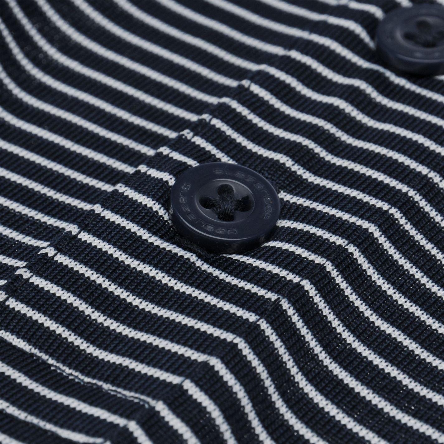 Navy - Slazenger - Micro Stripe Golf Polo Shirt Mens - 3