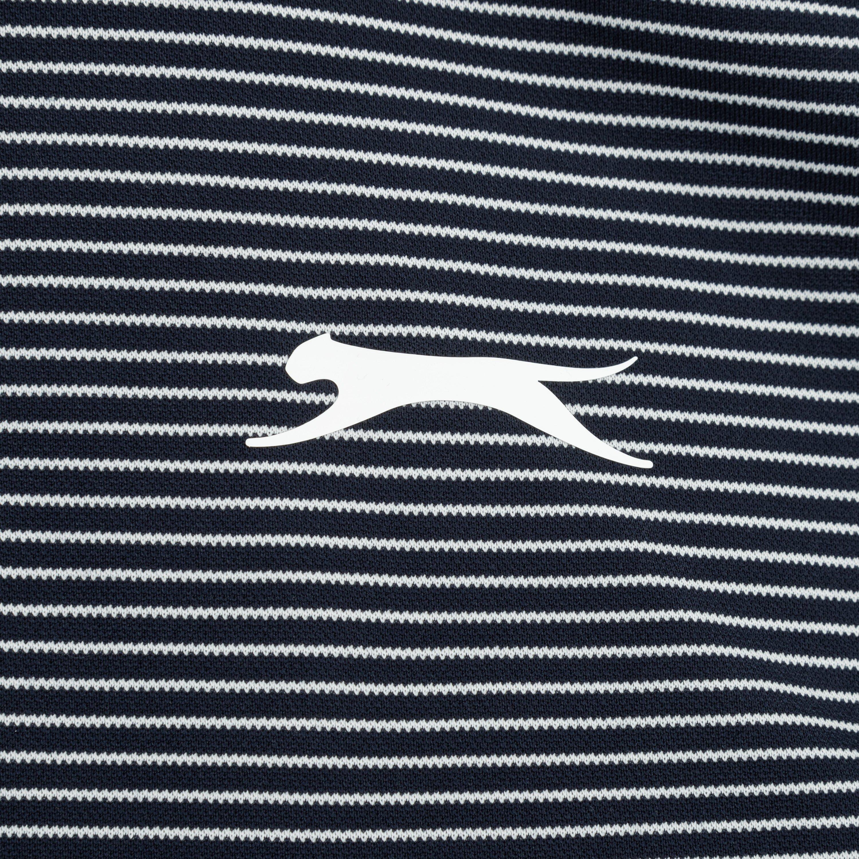 Navy - Slazenger - Micro Stripe Golf Polo Shirt Mens - 4