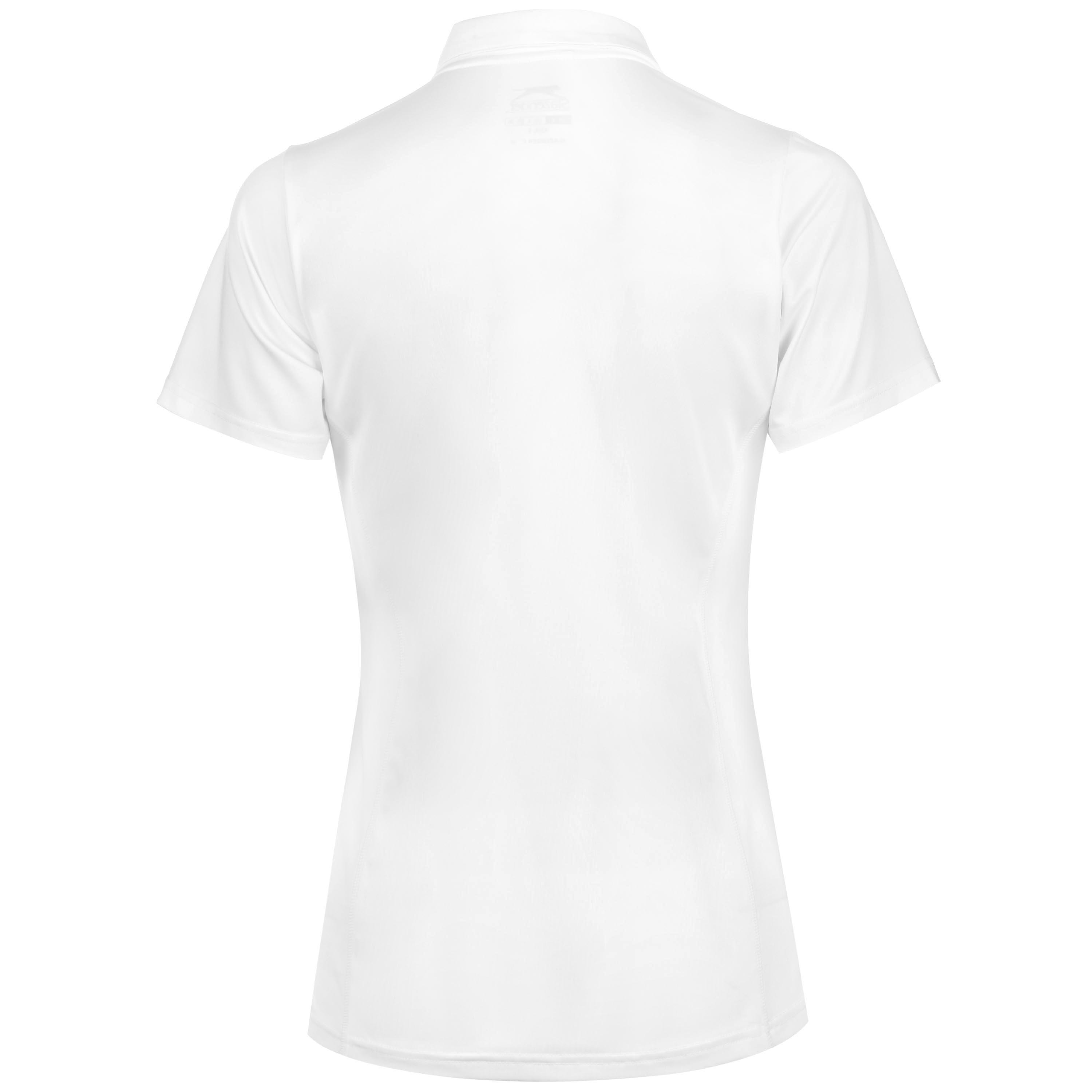 White - Slazenger - Plain Polo Shirt Ladies - 8