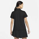 Noir/Blanc - Nike - short-sleeved embroidered logo Womens polo shirt - 2