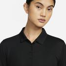 Noir/Blanc - Nike - short-sleeved embroidered logo Womens polo shirt - 3