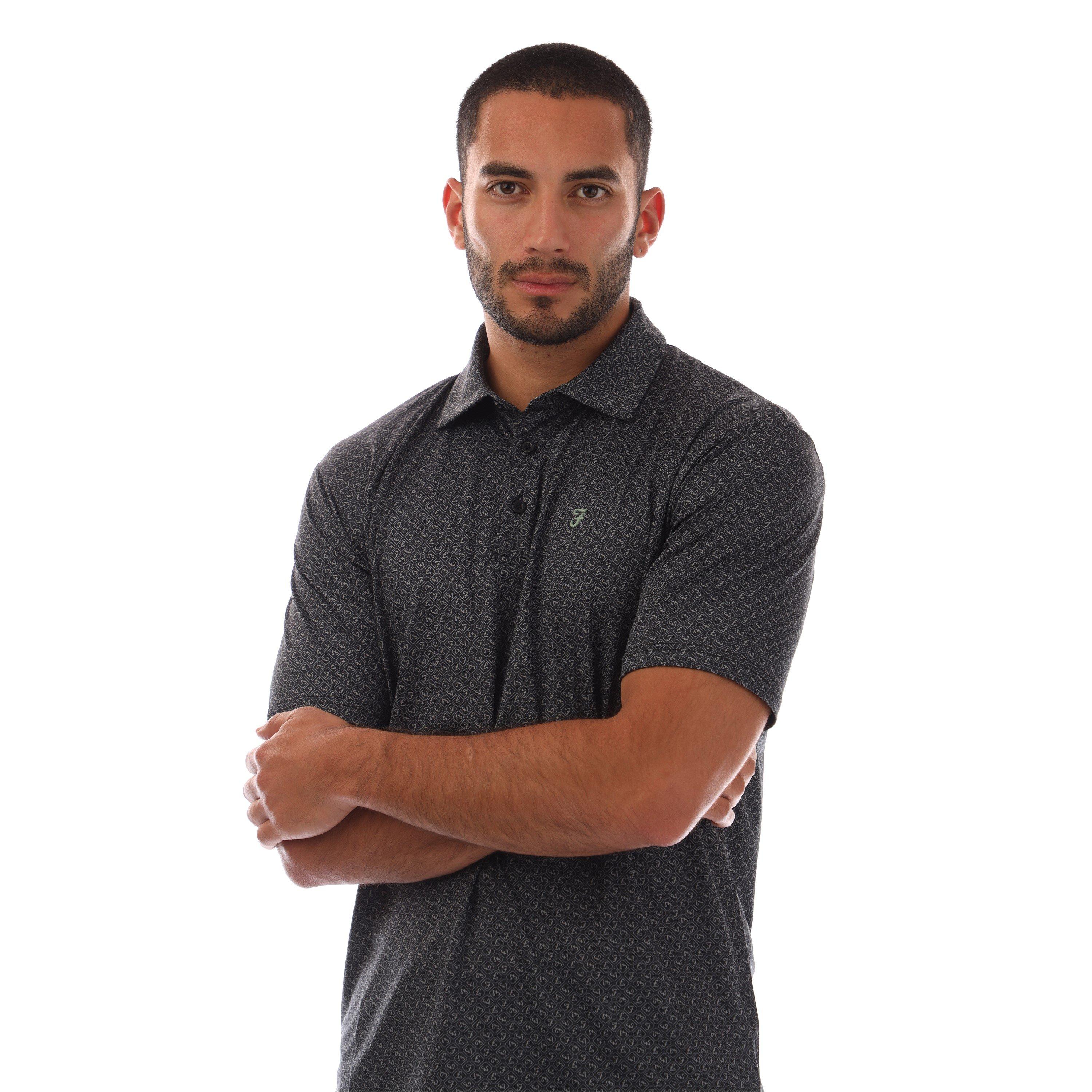 Black - Farah - Lewis Short-Sleeve Performance Polo Shirt - 2