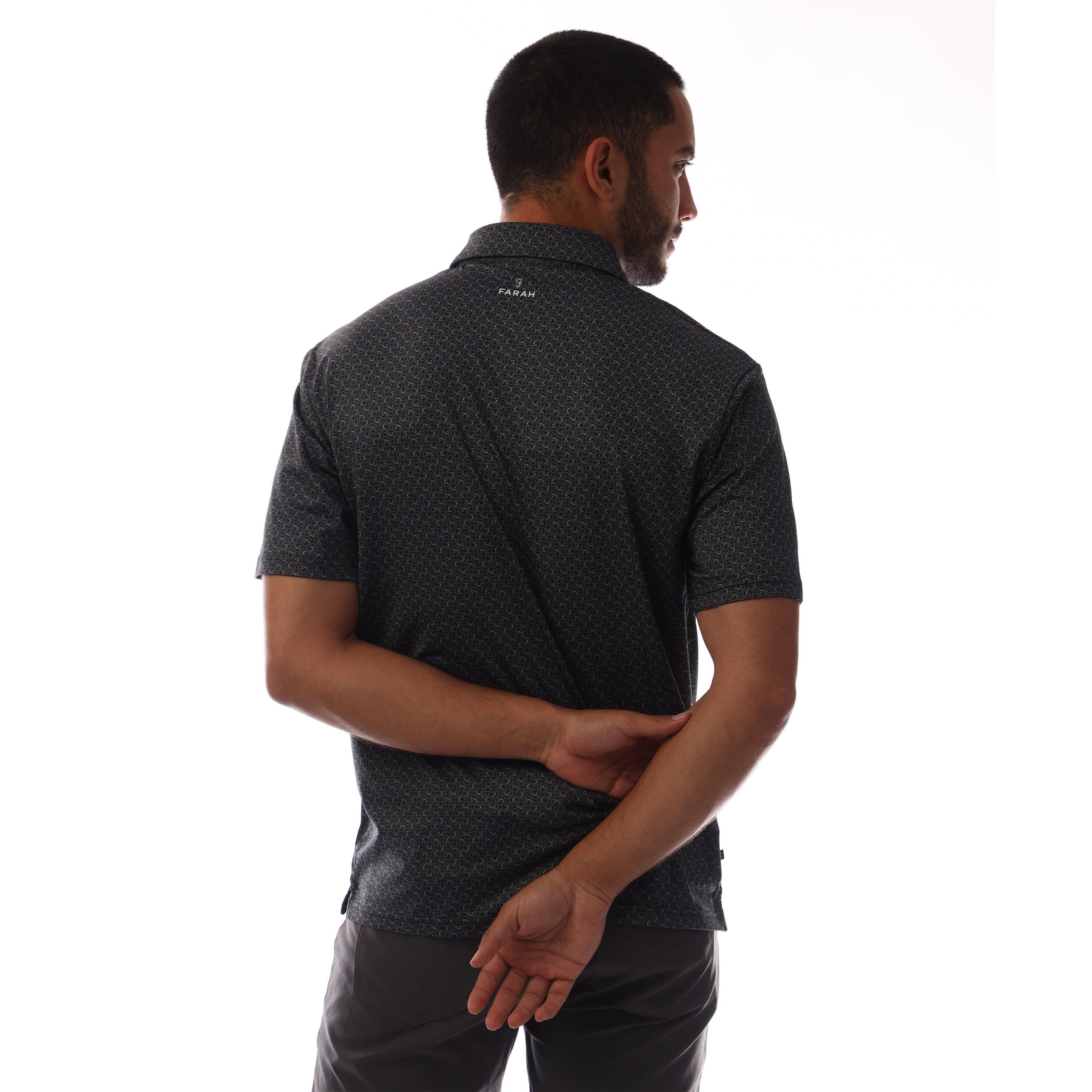 Black - Farah - Lewis Short-Sleeve Performance Polo Shirt - 3