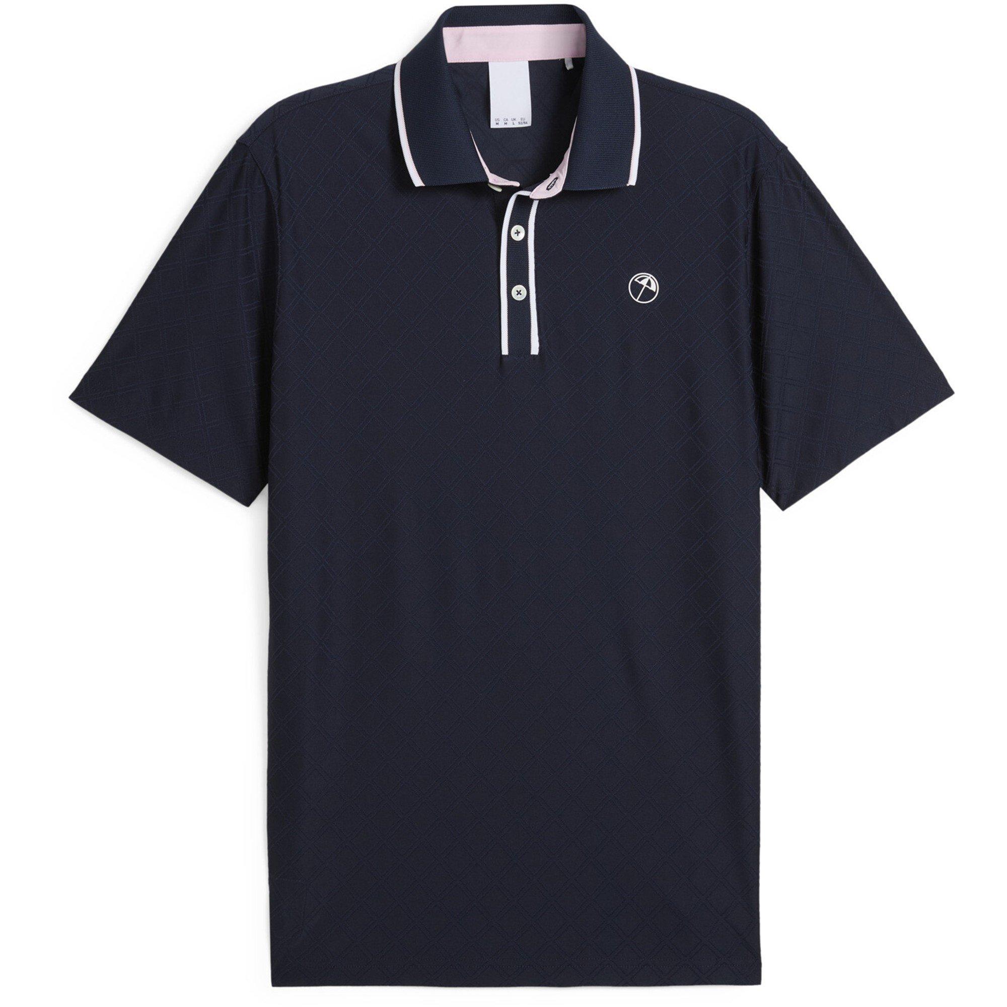Diep Marineblauw - Puma - Puma X Ap Tipped Jacquard Polo Shirt Mens - 1