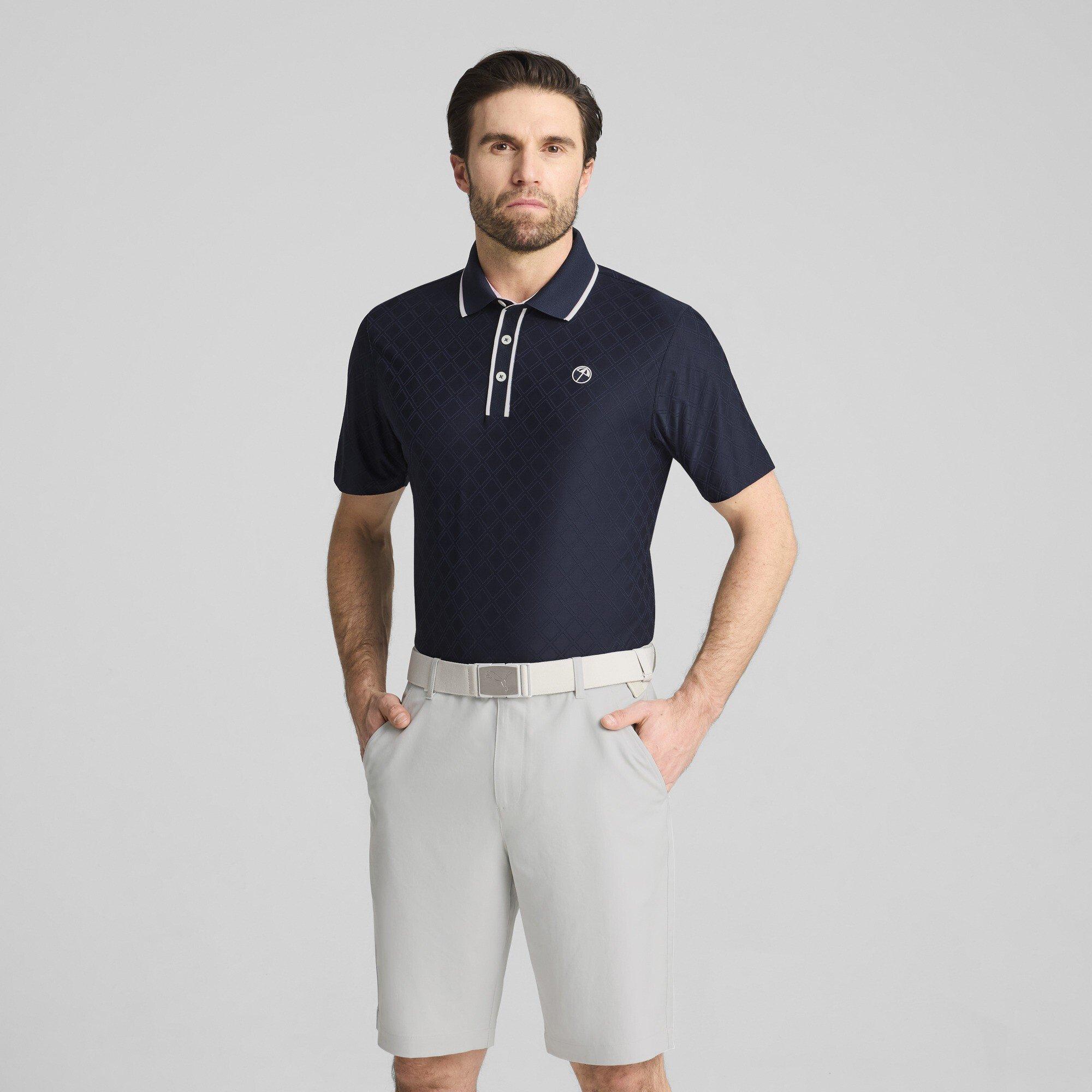 Diep Marineblauw - Puma - Puma X Ap Tipped Jacquard Polo Shirt Mens - 3