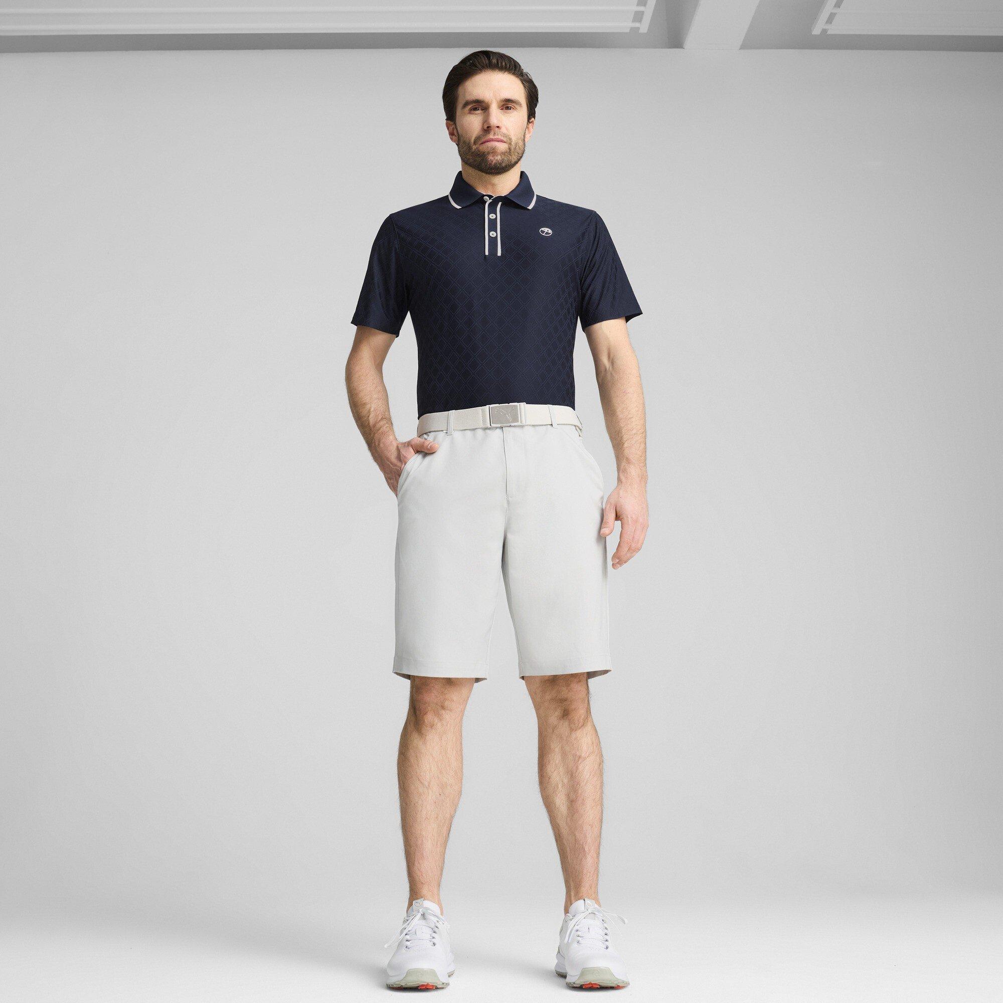 Diep Marineblauw - Puma - Puma X Ap Tipped Jacquard Polo Shirt Mens - 5