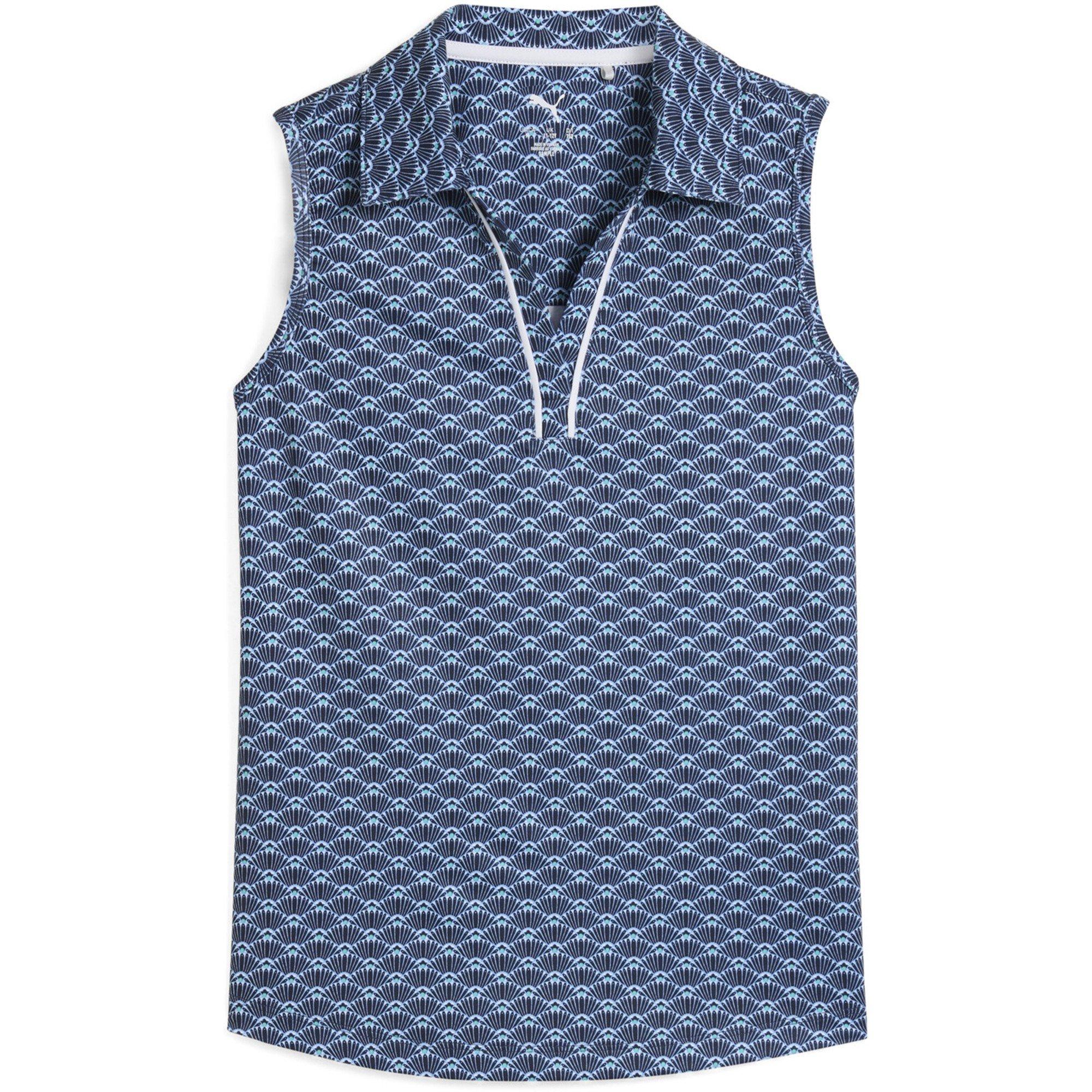 Puma Kids' Scallop Sleeveless Performance Polo Shirt - Navy Blazer