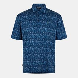 Island Green IslandGreen Golf Plaid Print polo Blau Shirt Junior