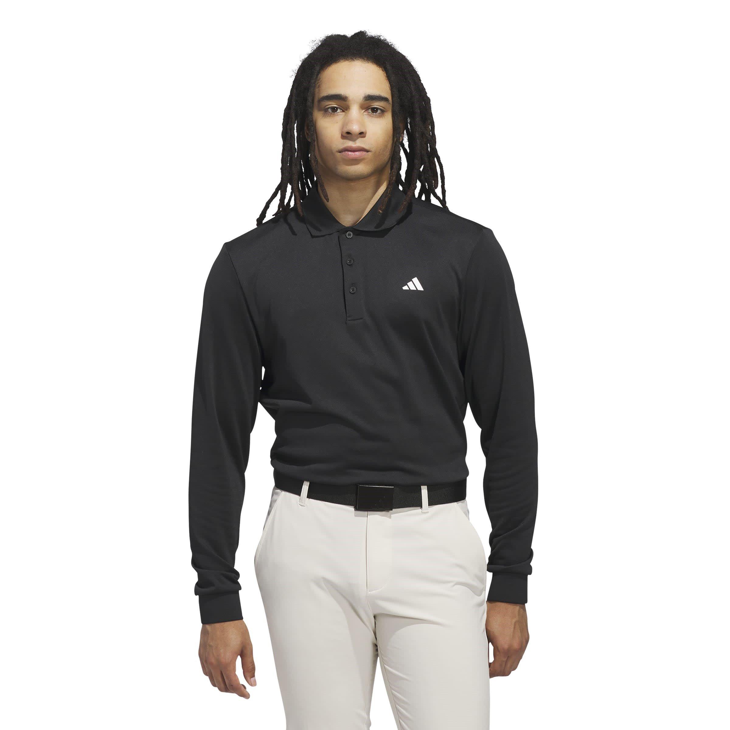 Nero - adidas - Long-Sleeve Performance Polo Shirt - 2