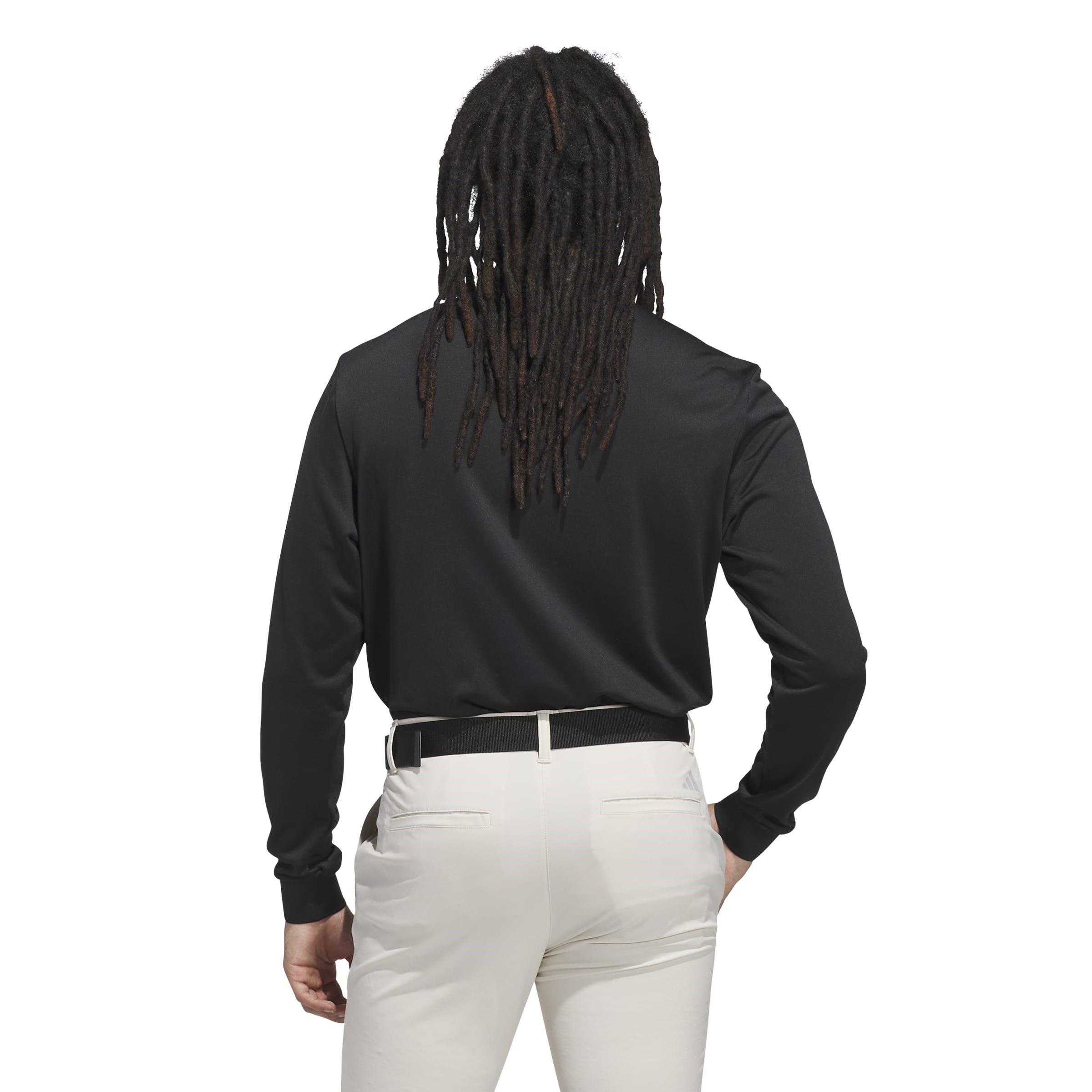 Nero - adidas - Long-Sleeve Performance Polo Shirt - 3