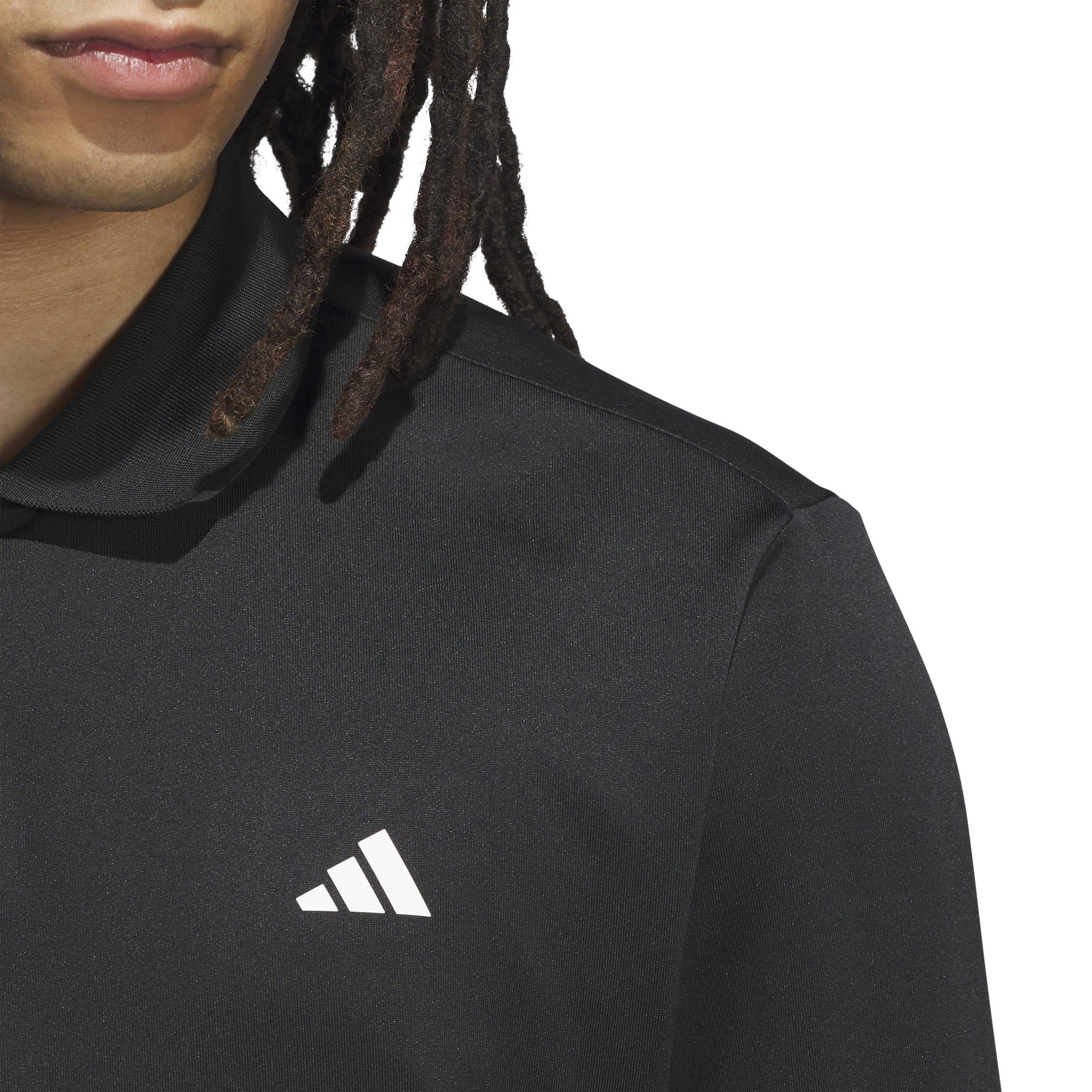 Nero - adidas - Long-Sleeve Performance Polo Shirt - 4