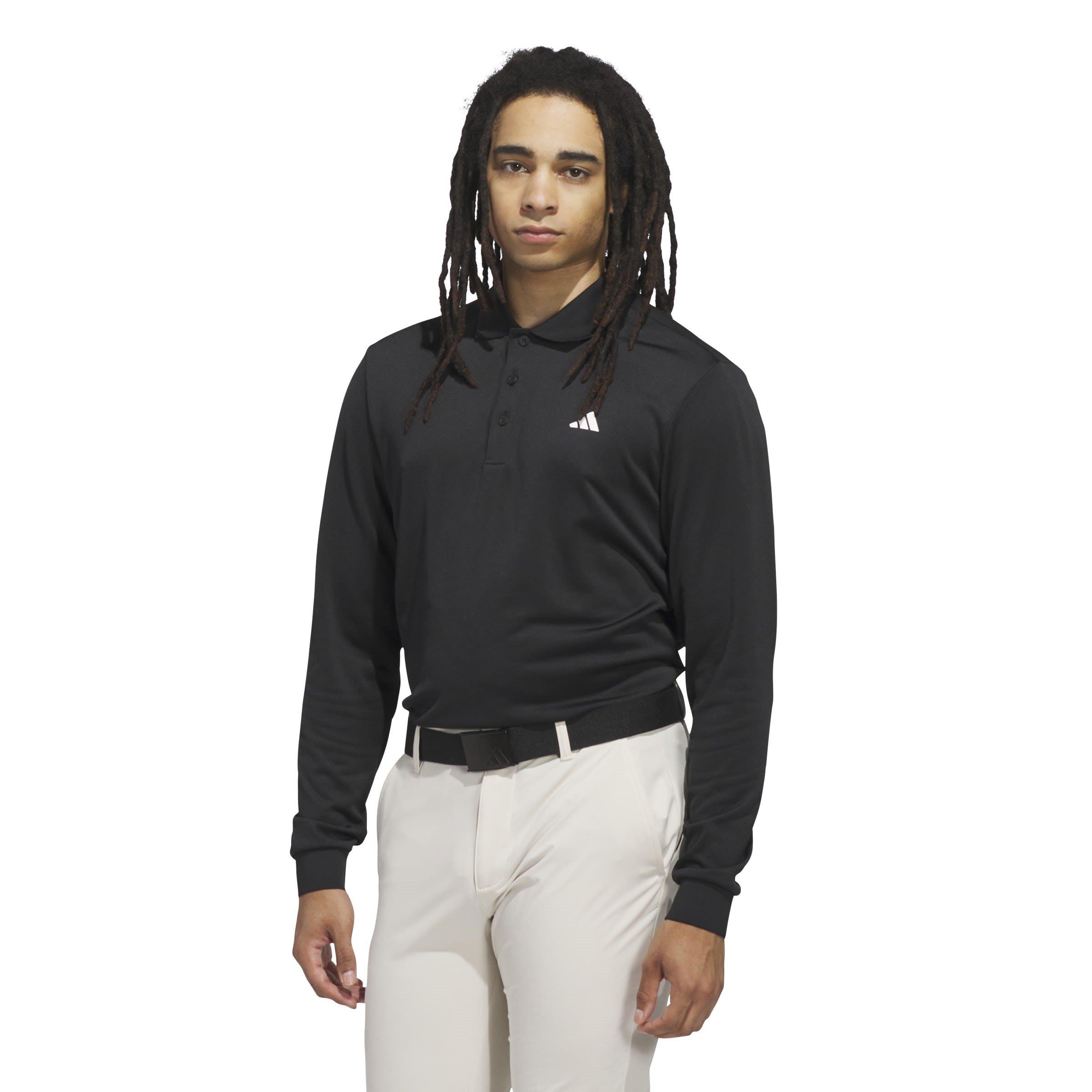 Nero - adidas - Long-Sleeve Performance Polo Shirt - 6
