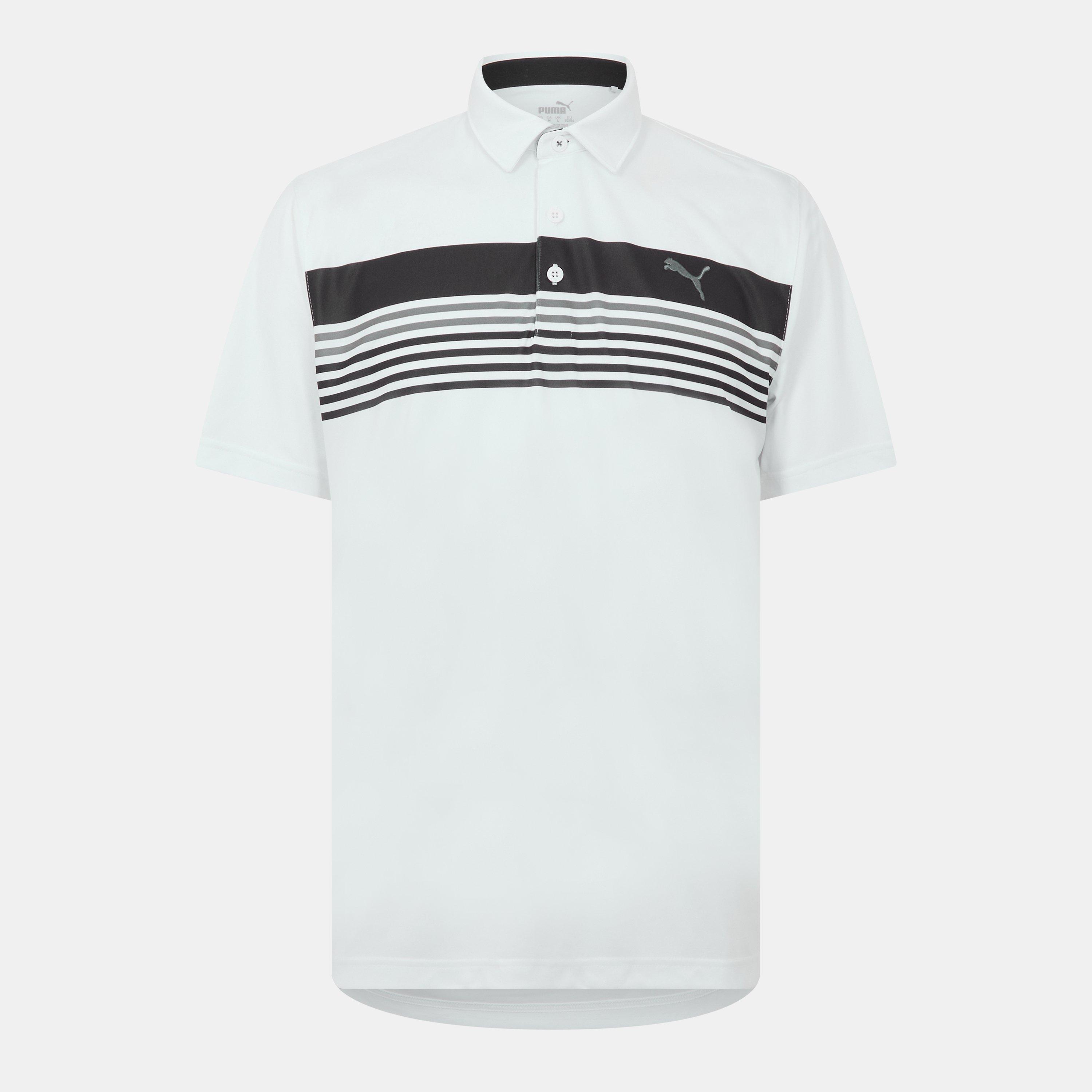 Puma Men's Short-Sleeve Performance Polo Shirt - White/Pb - S