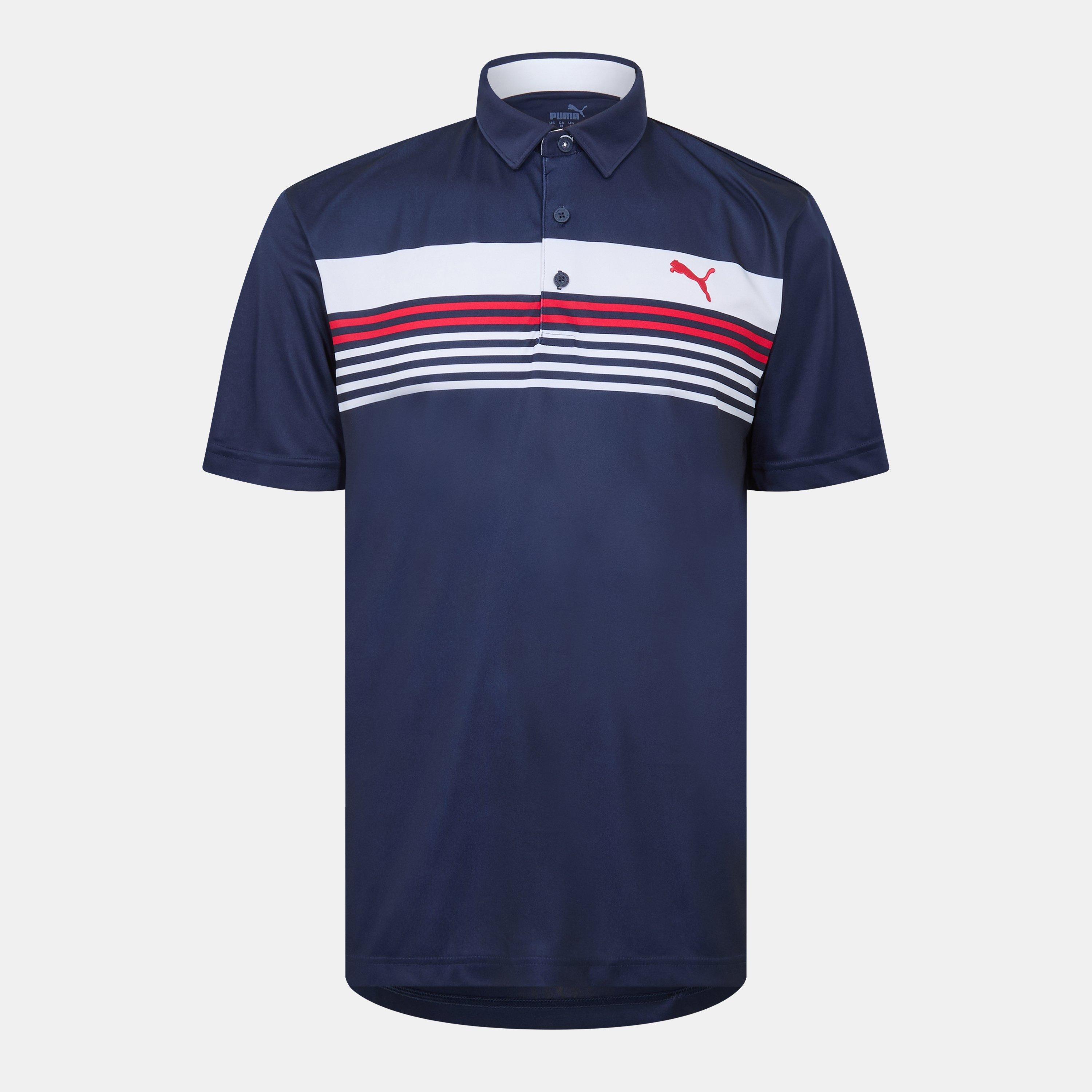 Navy/Wht - Puma - Men's Short-Sleeve Performance Polo Shirt - 1