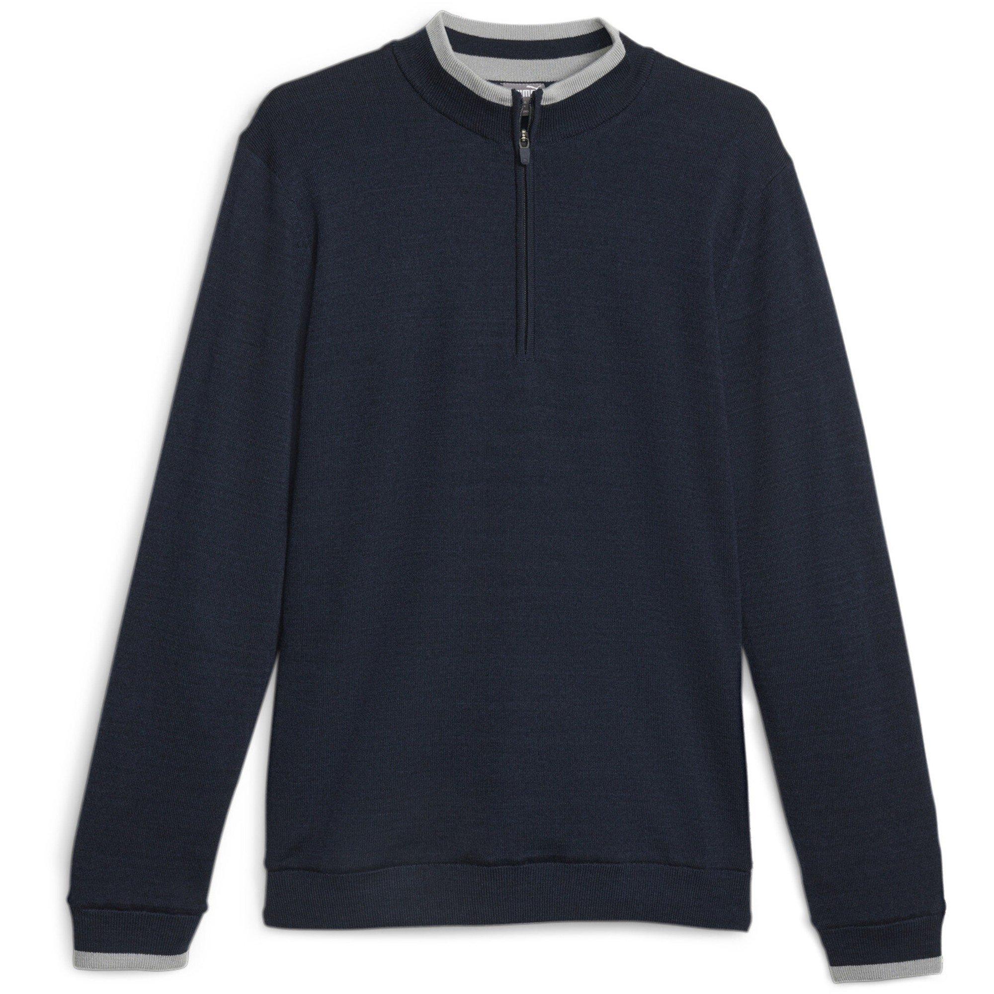 Navy Blazer - Puma - Men's Windblock Long Sleeve Performance Polo Shirt - 1
