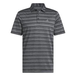 adidas Two Colour Striped Golf Polo Shirt Mens