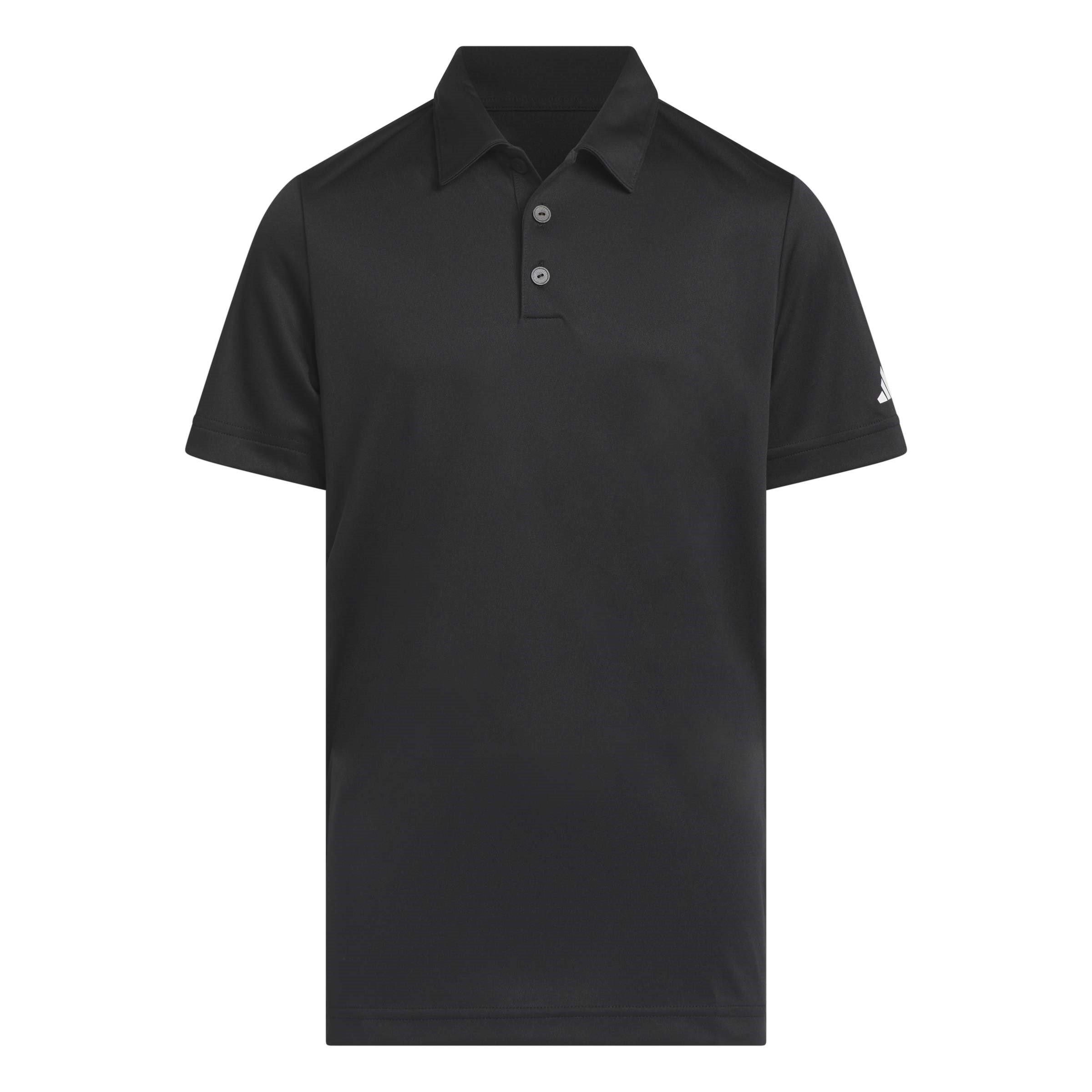 Adidas Boys 3 Stripe Polo Shirt Junior - Black - 9-10 Years