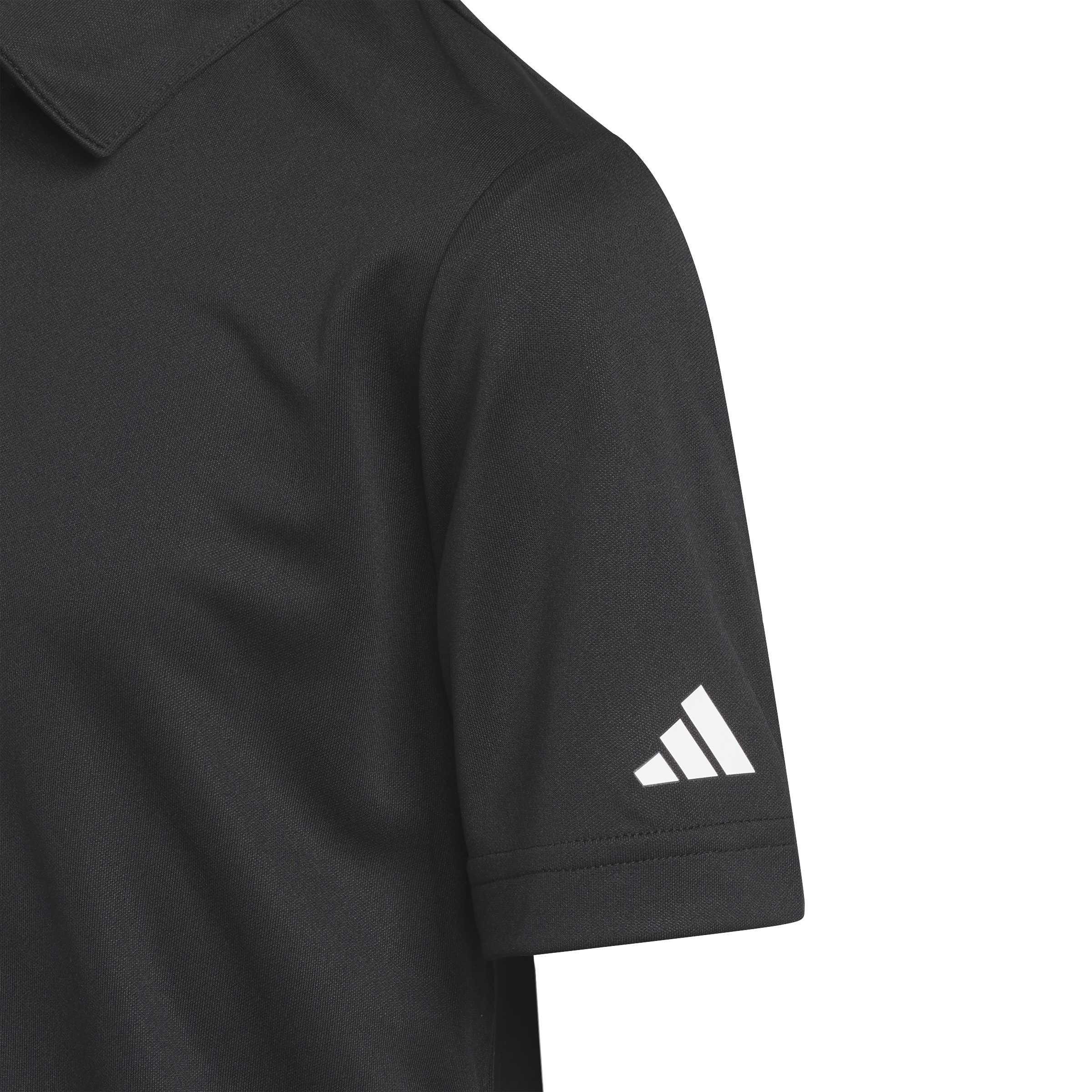 Black - adidas - 3 Stripe Polo Shirt Junior Boys - 3