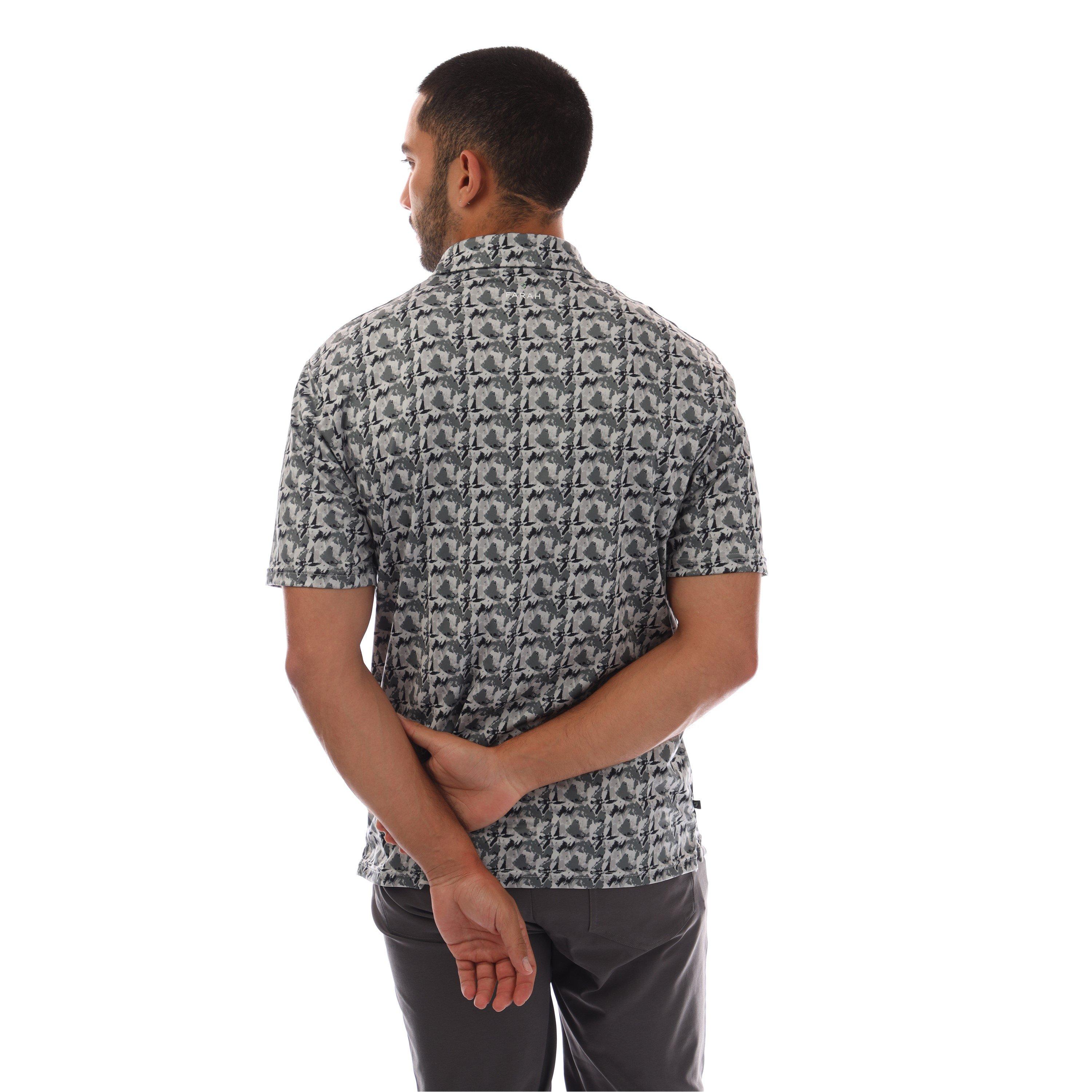 Harbour Mist - Farah - Men's Trawick Short-Sleeve Performance Polo Shirt - 3