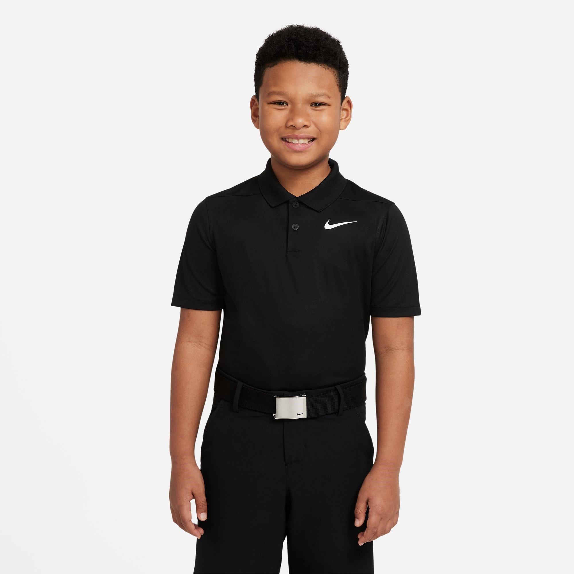 Black/White - Nike - Dri-FIT Victory Big Kids' (Boys') Golf Polo Shirt - 1