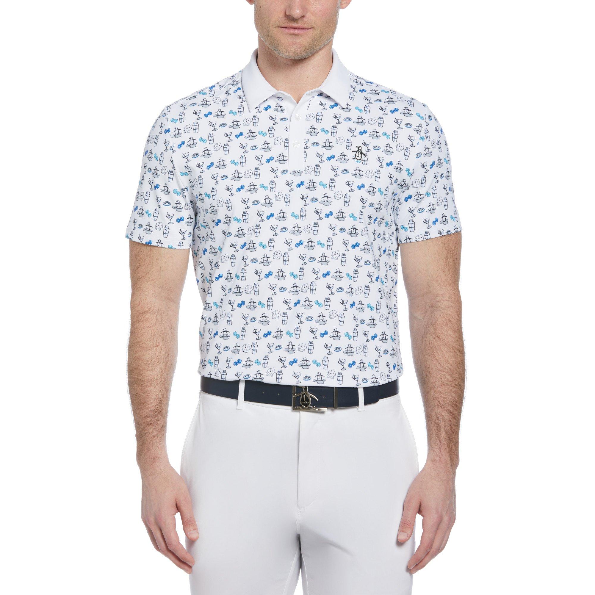 Original Penguin Golf Men's Short-Sleeve Performance Polo Shirt - Bright White - Small