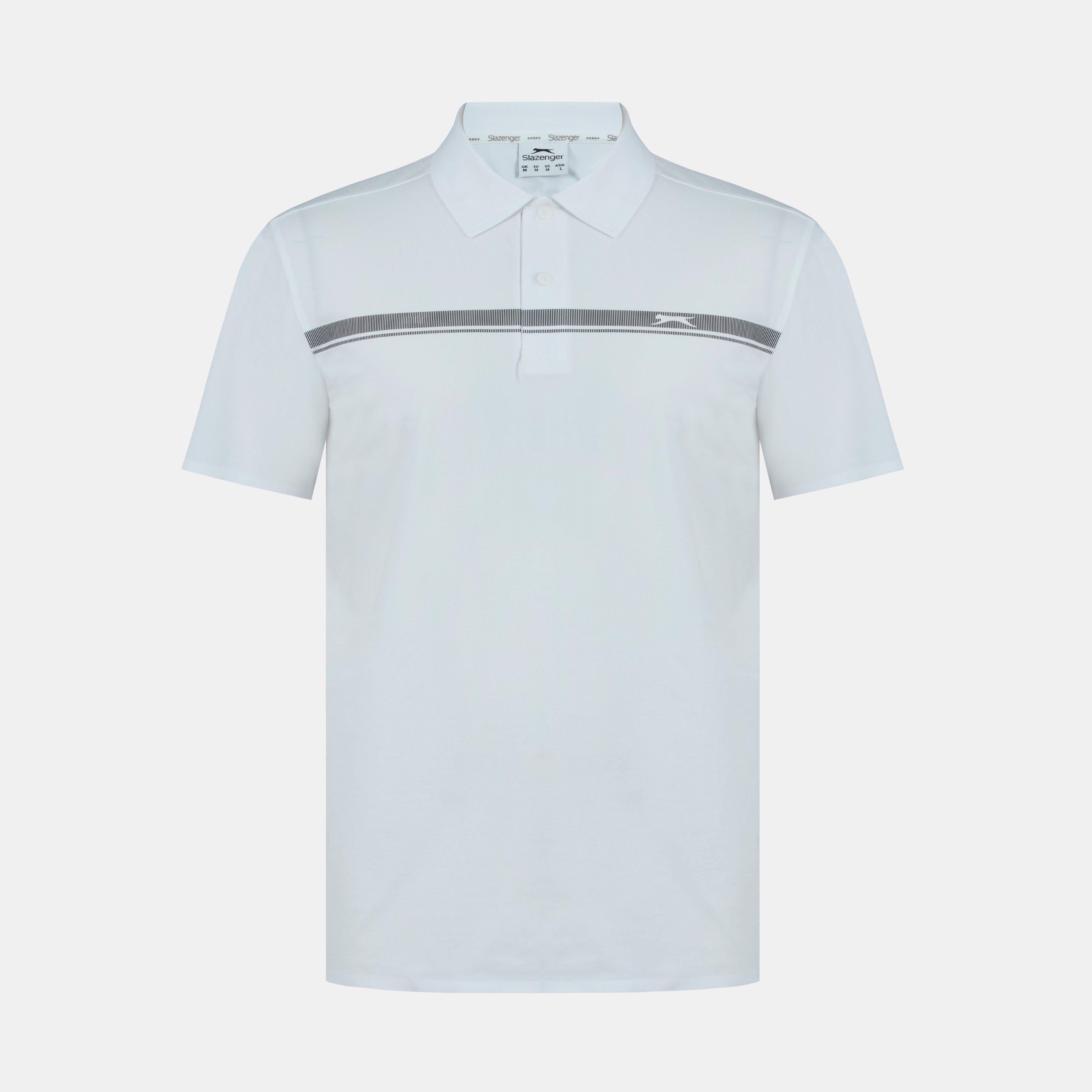 Slazenger Men's Slagenzer Golf Short Sleeve Performance Polo Shirt - White - 2XL