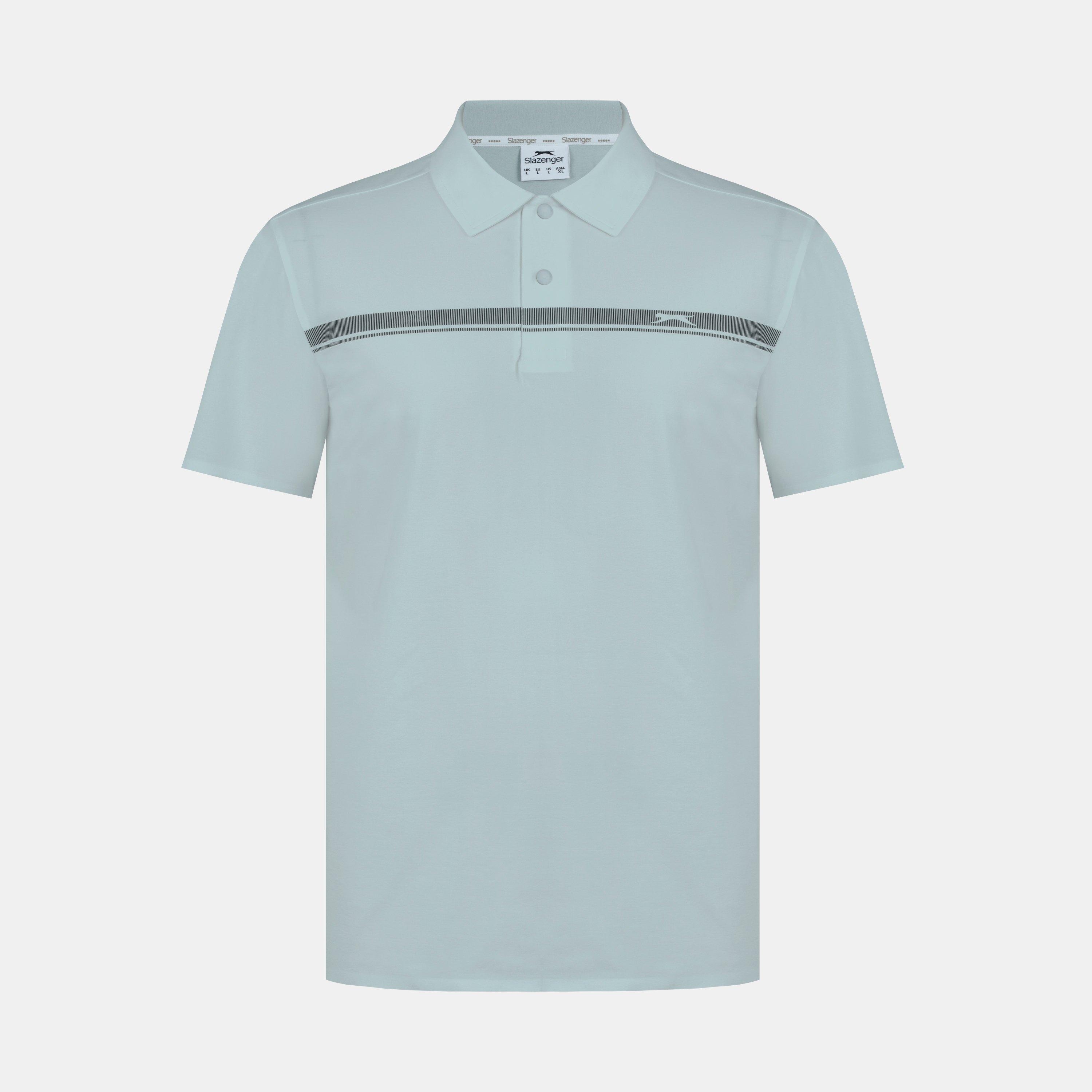 Slazenger Men's Slagenzer Golf Short Sleeve Performance Polo Shirt - Grey - 2XL