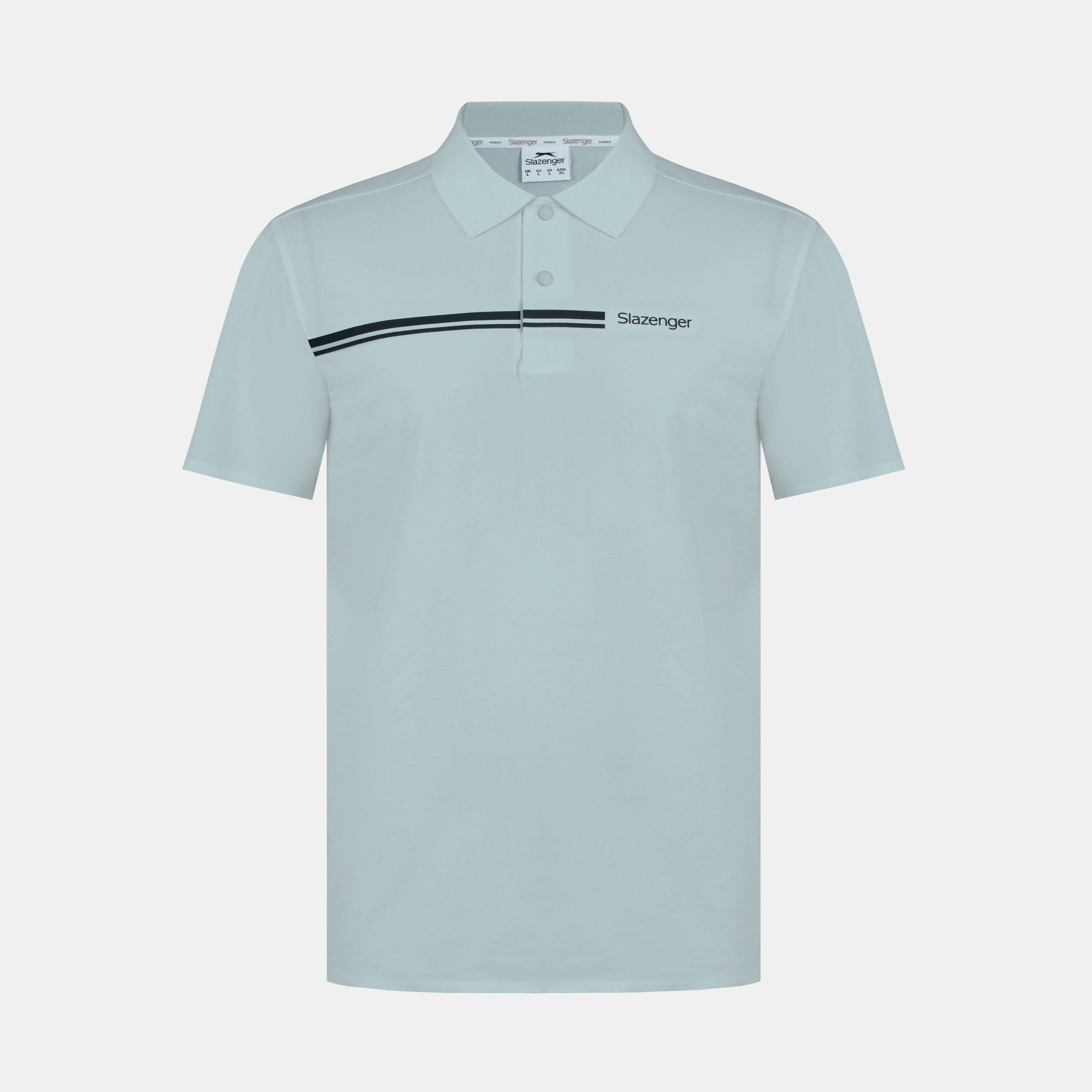 Slazenger Men's Slagenzer Golf Short Sleeve Performance Polo Shirt - Grey - 2XL