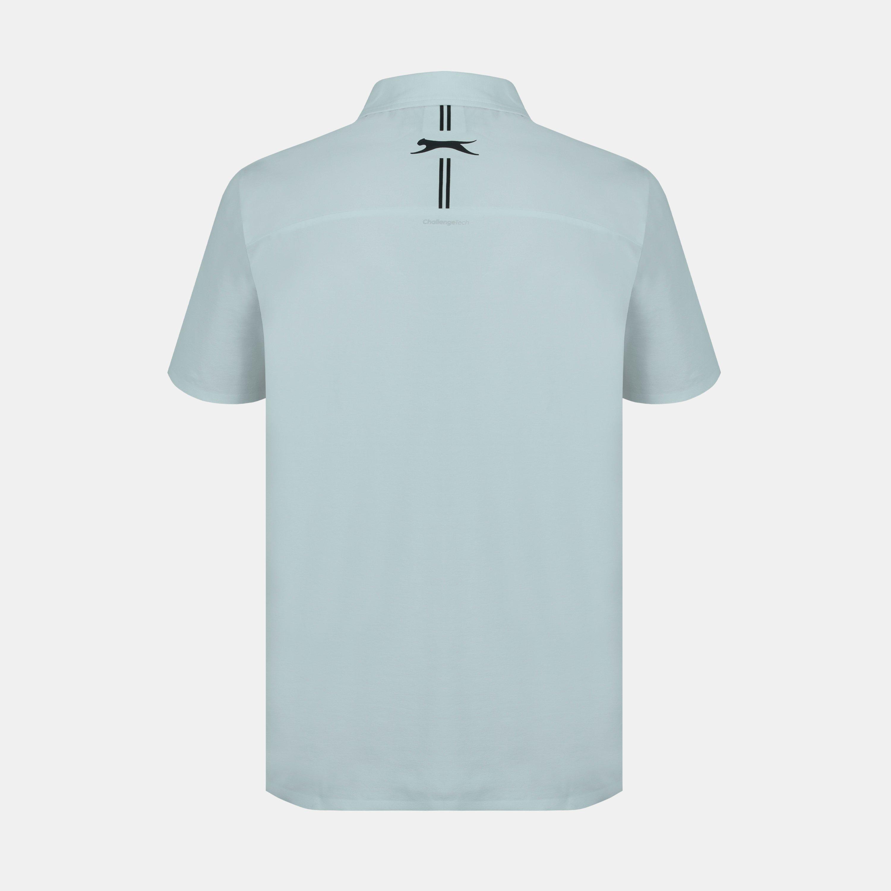 Grey - Slazenger - Men's Slagenzer Golf Short Sleeve Performance Polo Shirt - 3