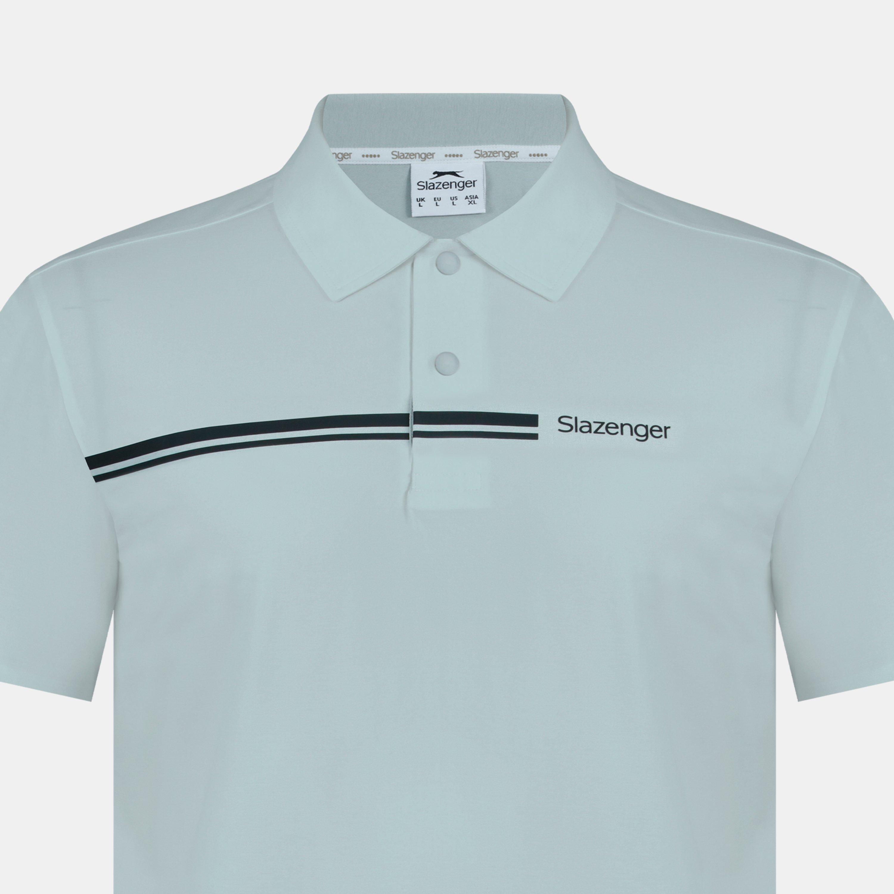 Grey - Slazenger - Men's Slagenzer Golf Short Sleeve Performance Polo Shirt - 4