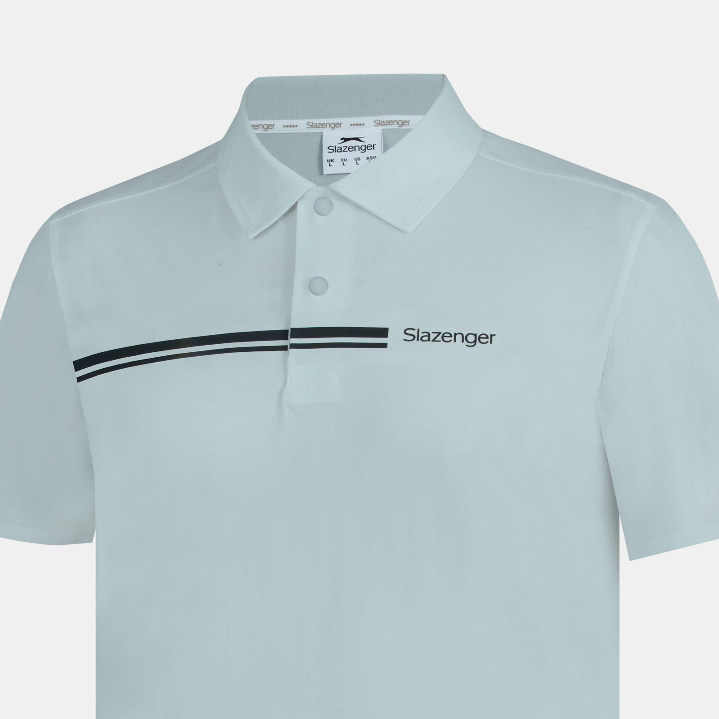 Grey - Slazenger - Men's Slagenzer Golf Short Sleeve Performance Polo Shirt - 5