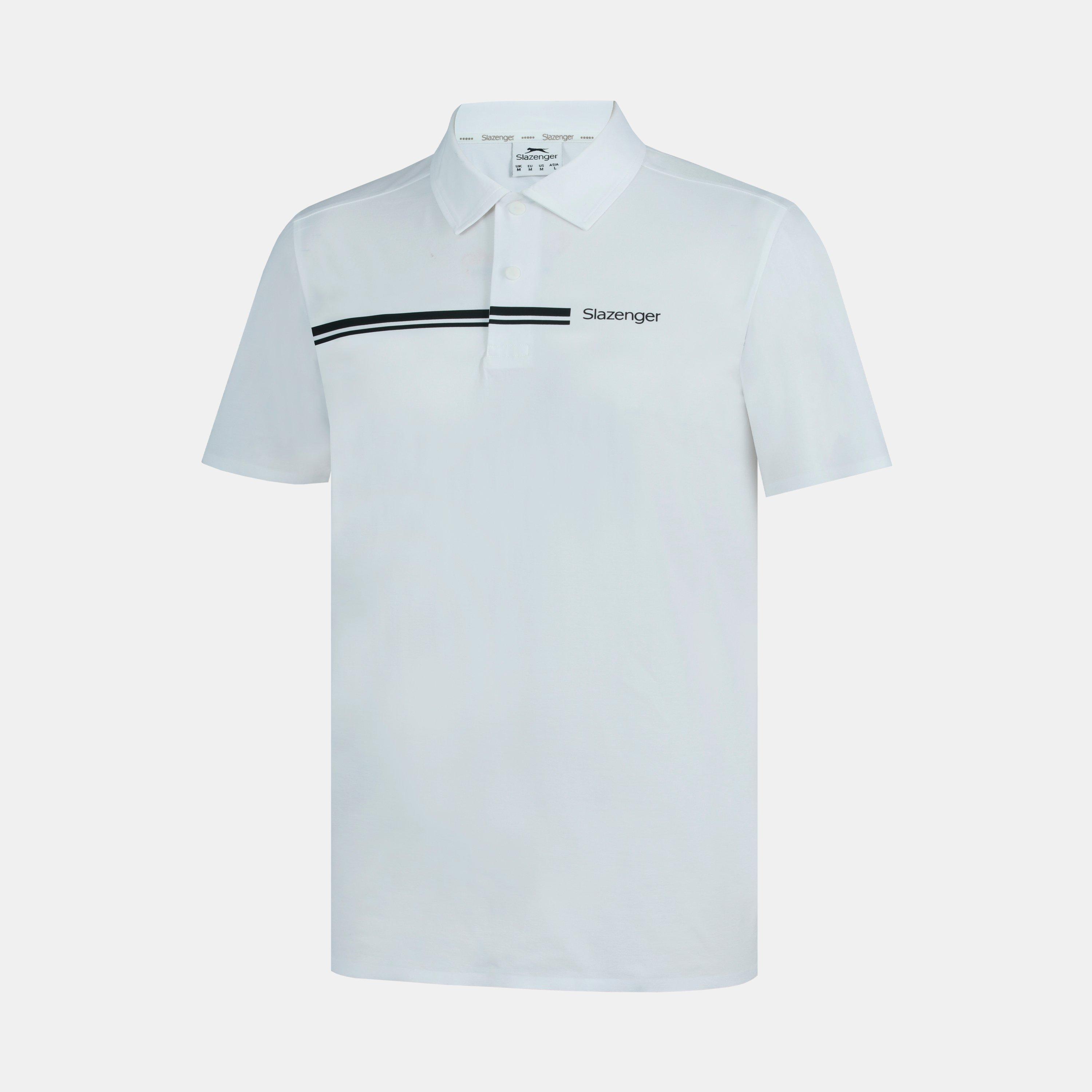 White - Slazenger - Men's Slagenzer Golf Short Sleeve Performance Polo Shirt - 2