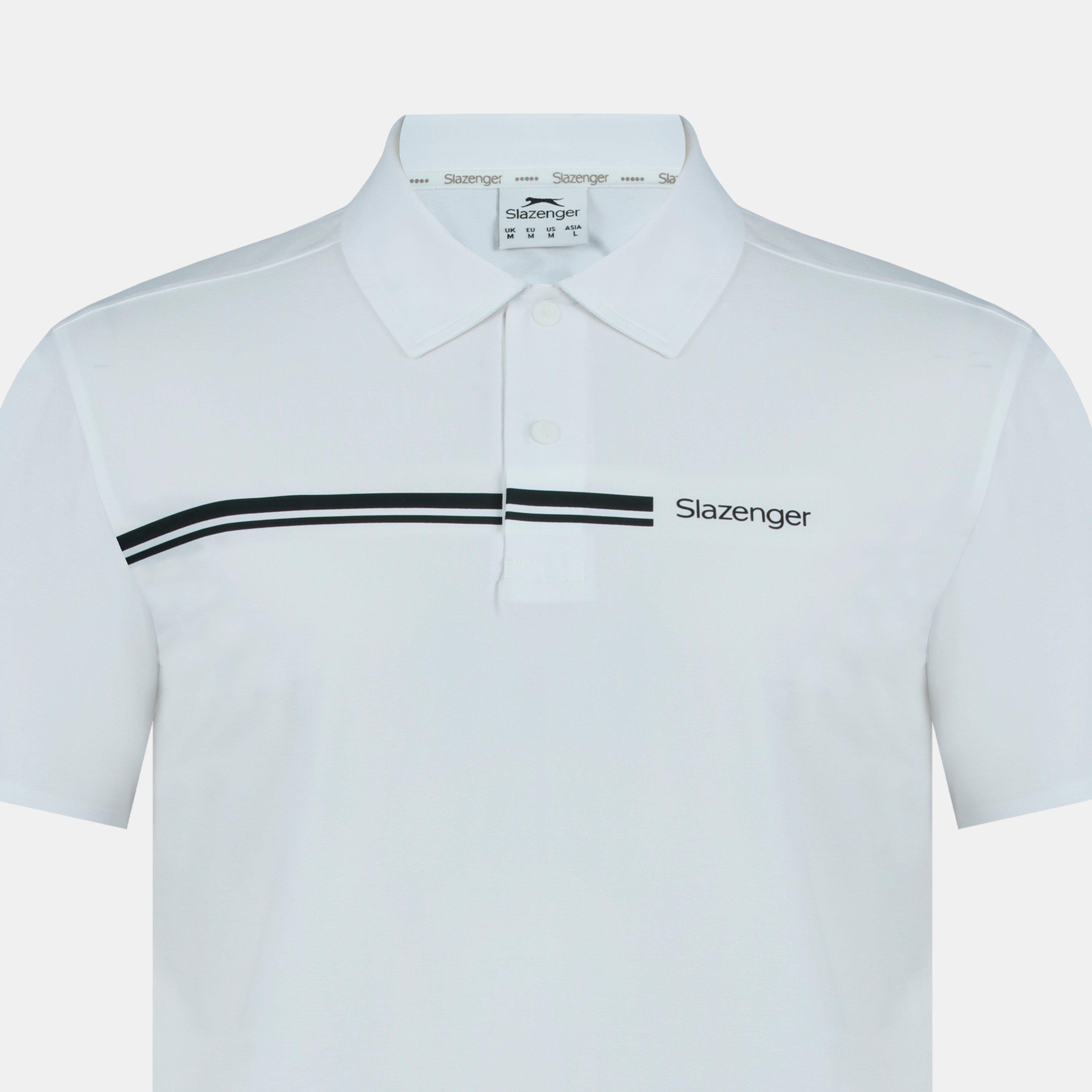 White - Slazenger - Men's Slagenzer Golf Short Sleeve Performance Polo Shirt - 4