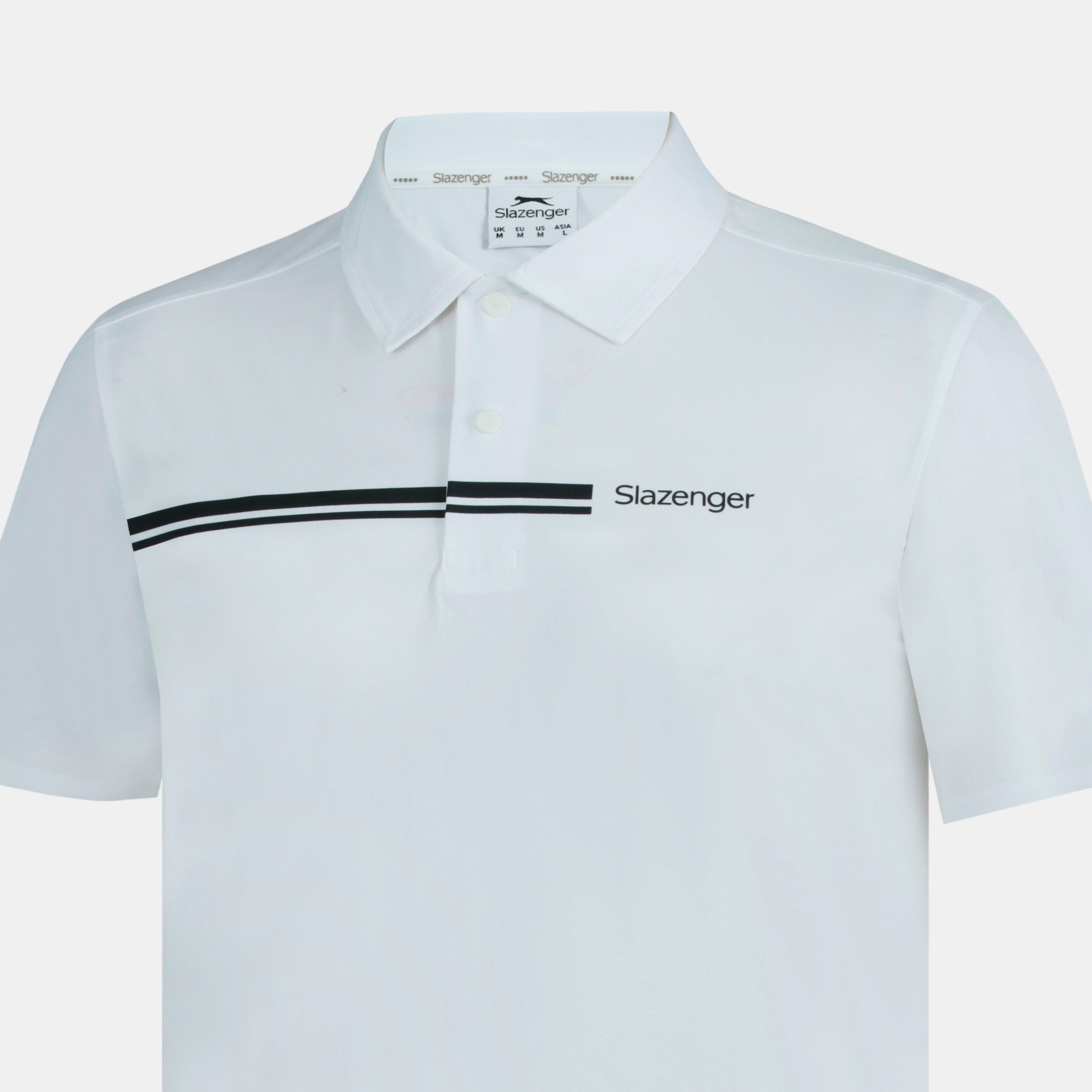 White - Slazenger - Men's Slagenzer Golf Short Sleeve Performance Polo Shirt - 5