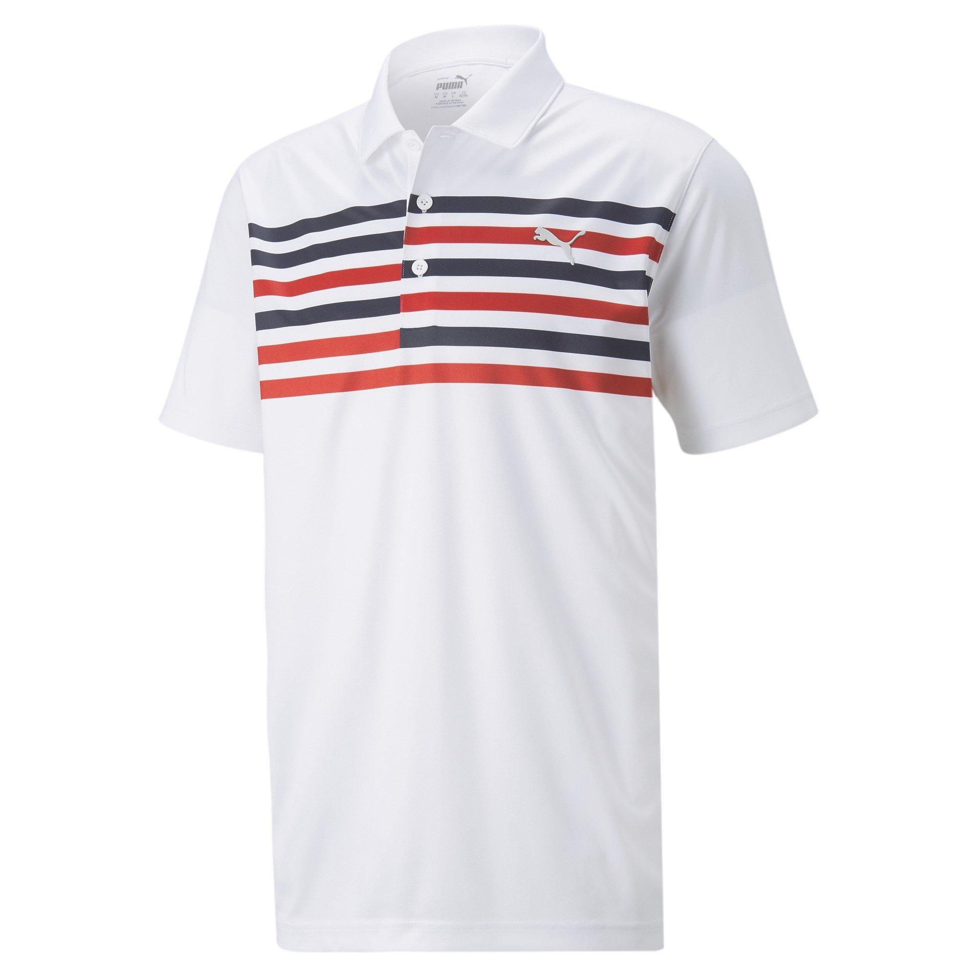 Weiß/Marine/Rot - Puma - Grint Polo Shirt Mens - 1