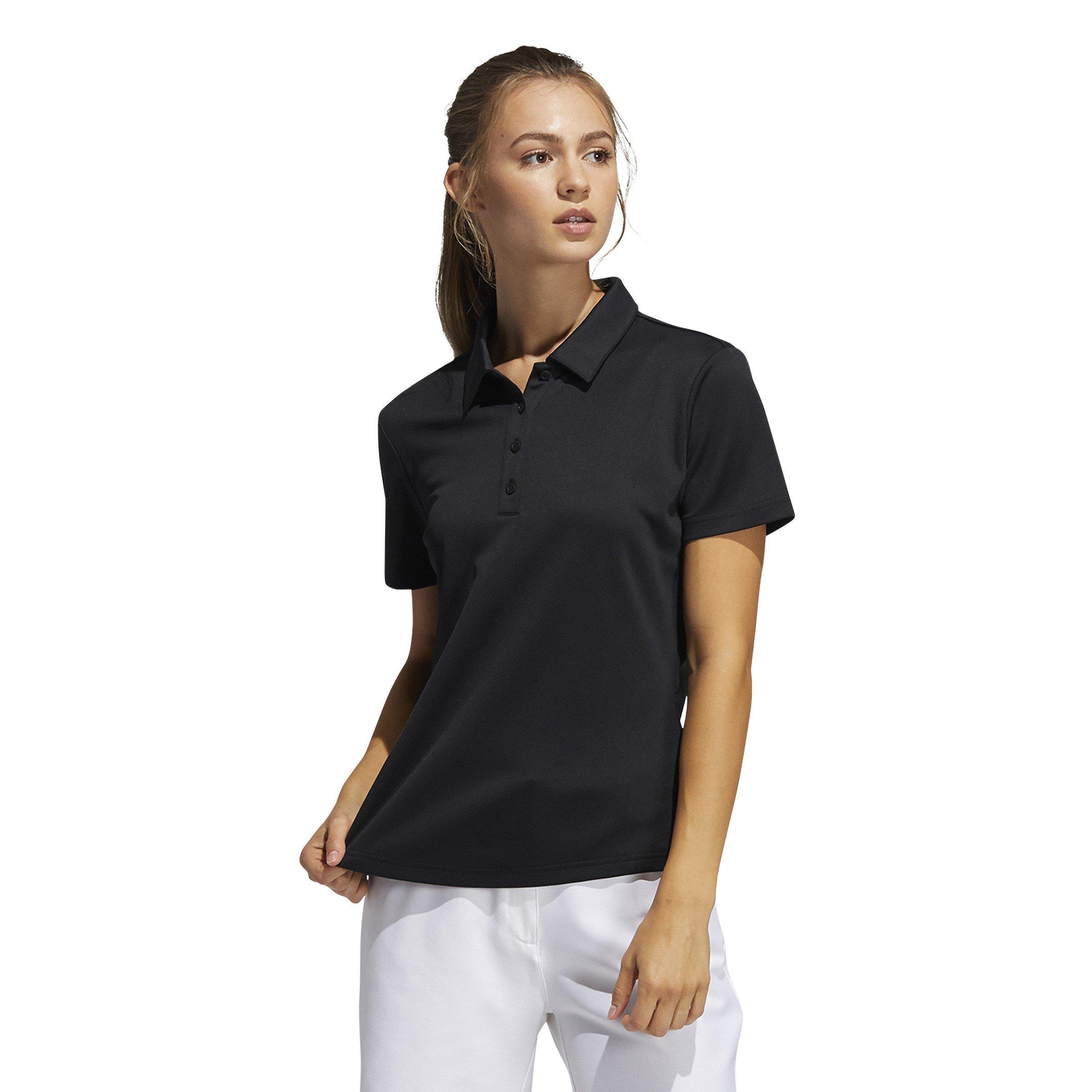 Preto - adidas - Short Sleeve Performance Polo Shirt Womens - 2