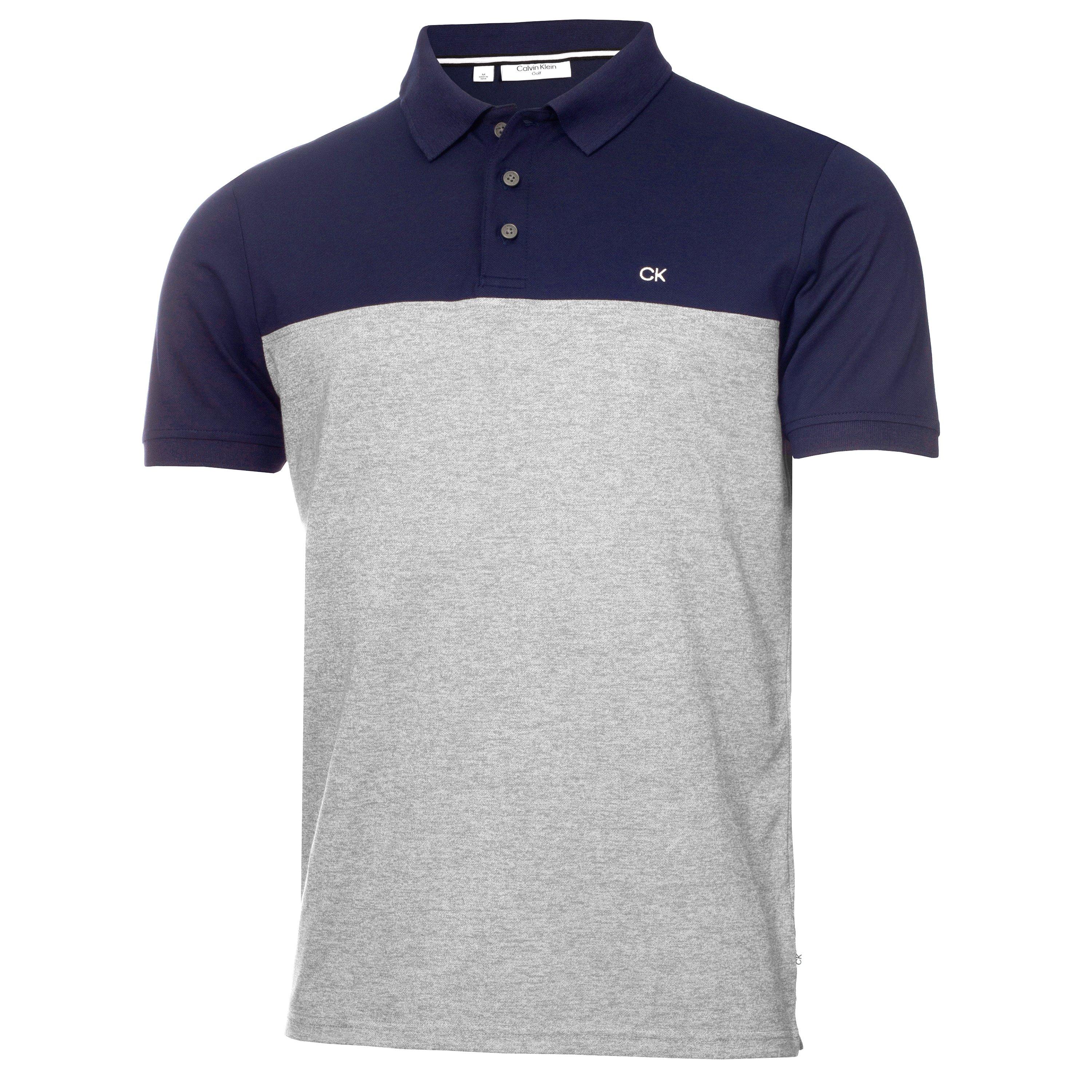 Calvin Klein Golf Men's Colour Block Polo Shirt - Nvy-Silm - Large