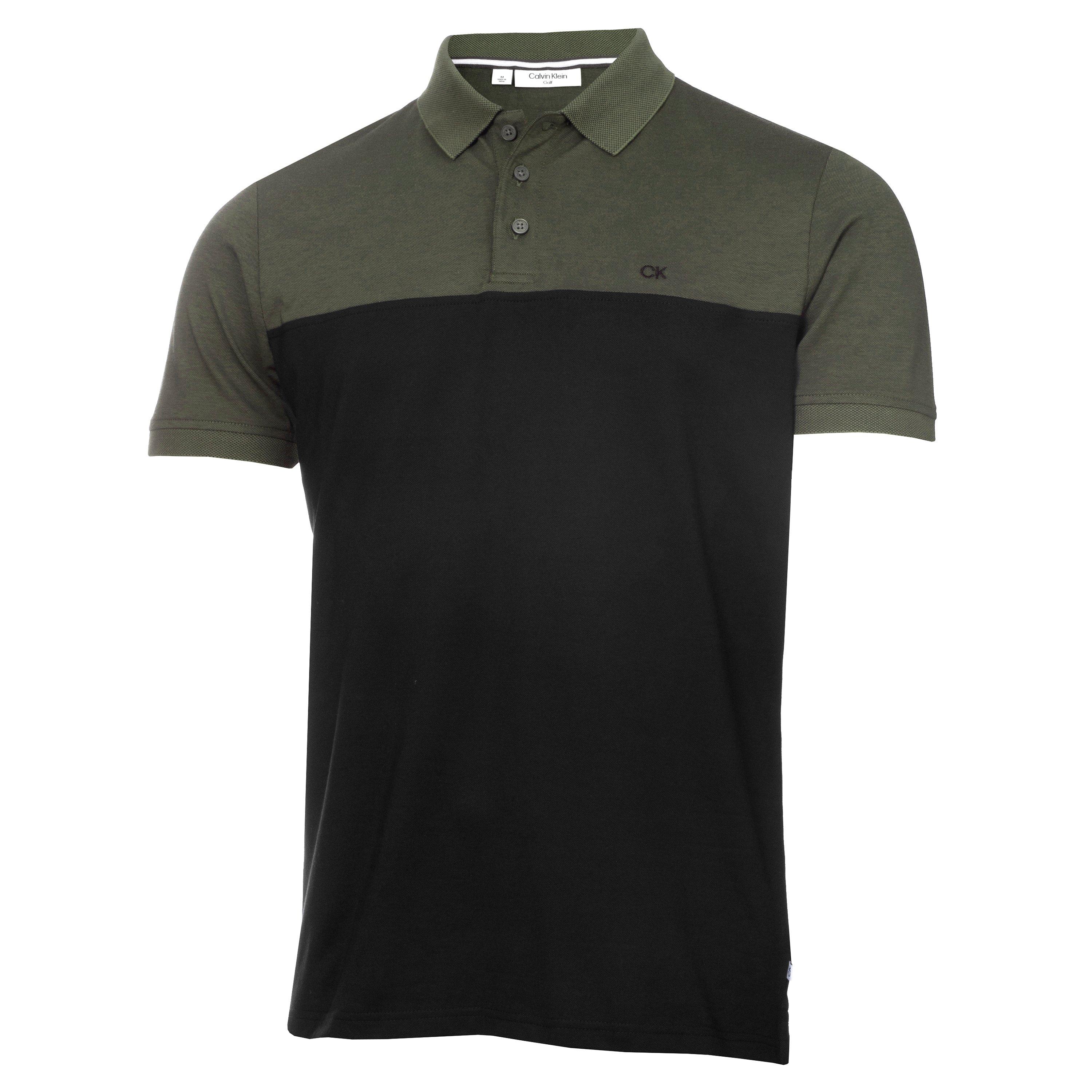 Calvin Klein Golf Men's Colour Block Polo Shirt - Olvm-Blk - Medium