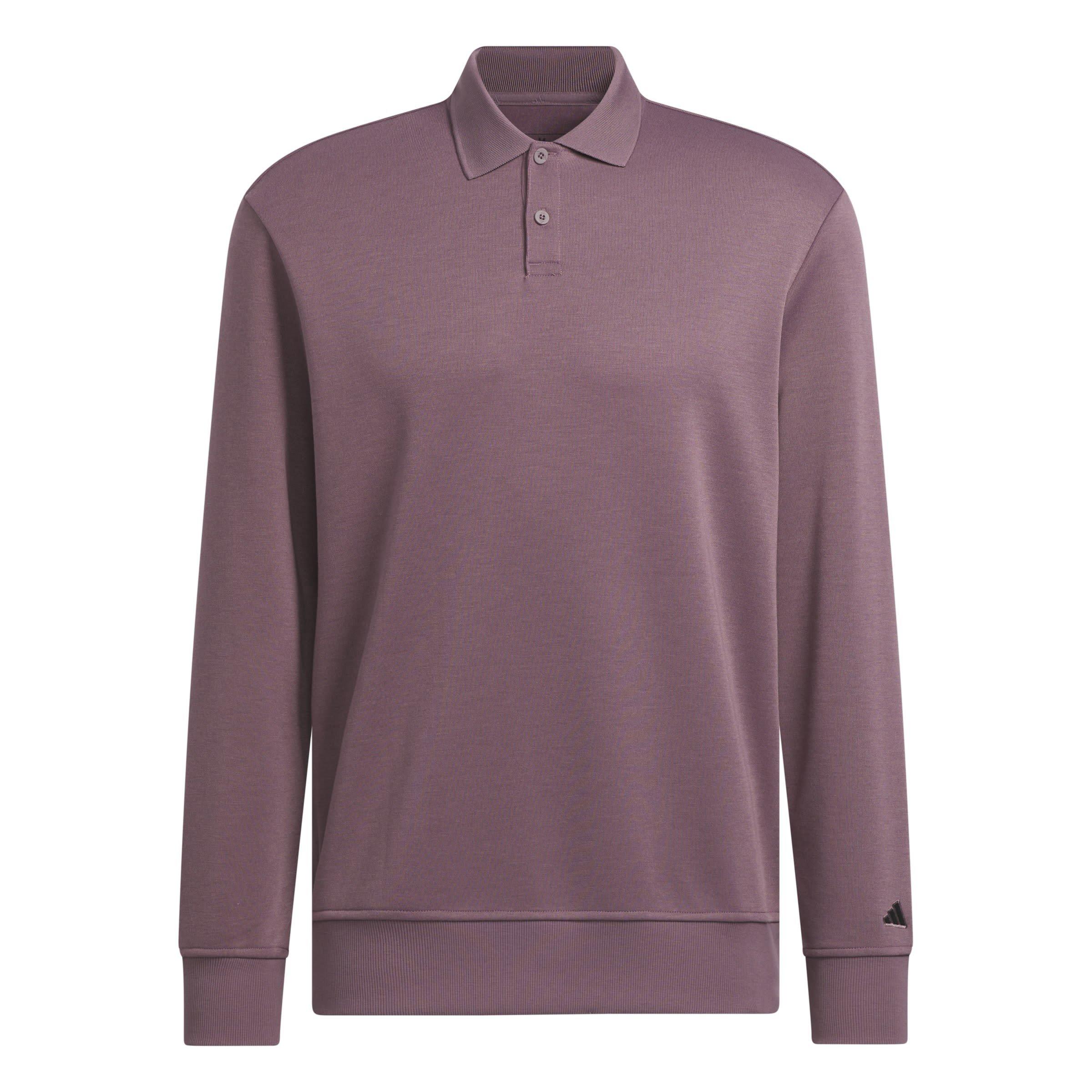 Adidas Men's Go-To Long Sleeve Polo Shirt - Shadow Fig - XS