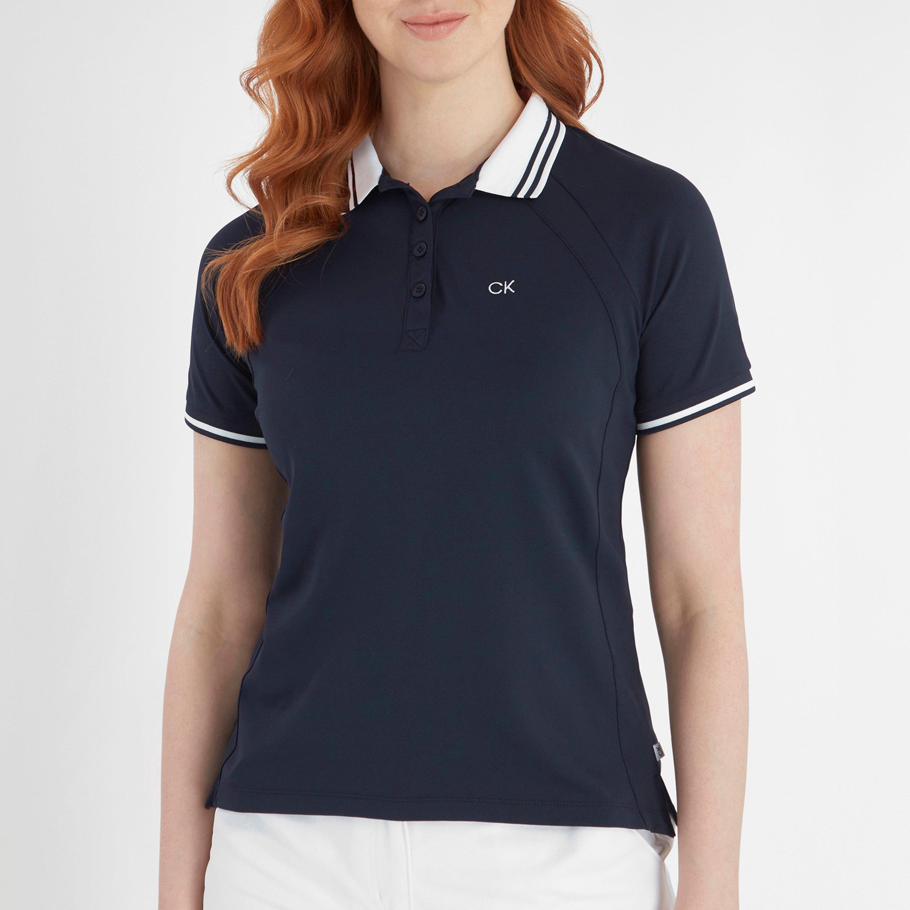 Navy White - Calvin Klein Golf - Short-Sleeve Performance Polo Shirt - 2