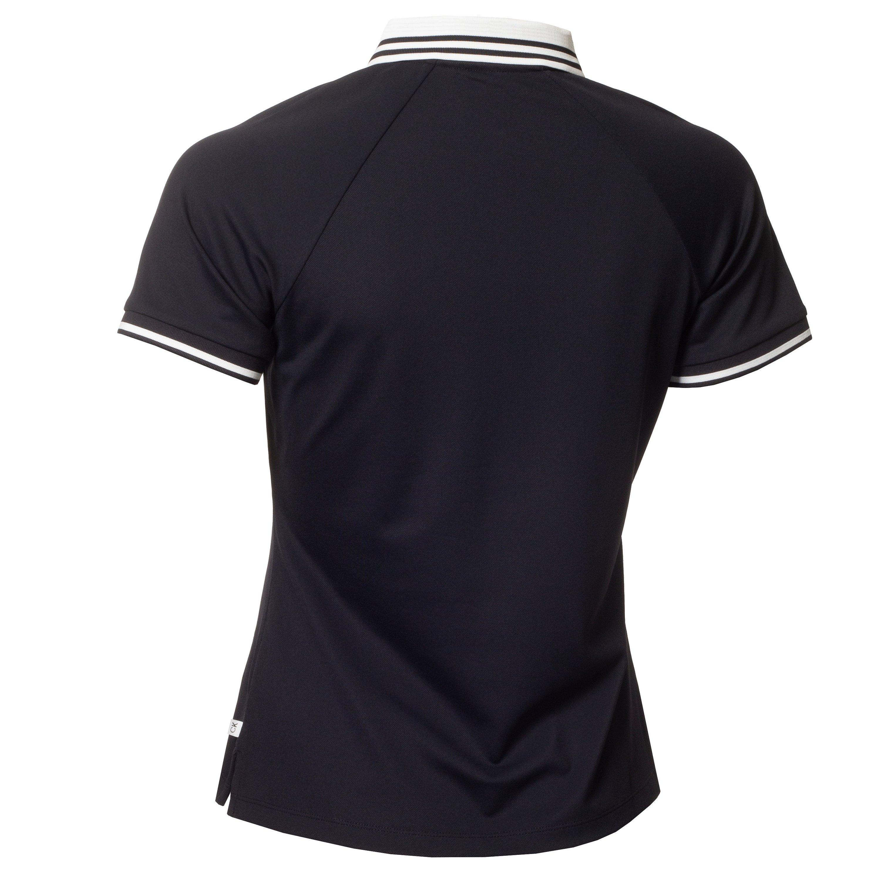 Navy White - Calvin Klein Golf - Short-Sleeve Performance Polo Shirt - 6