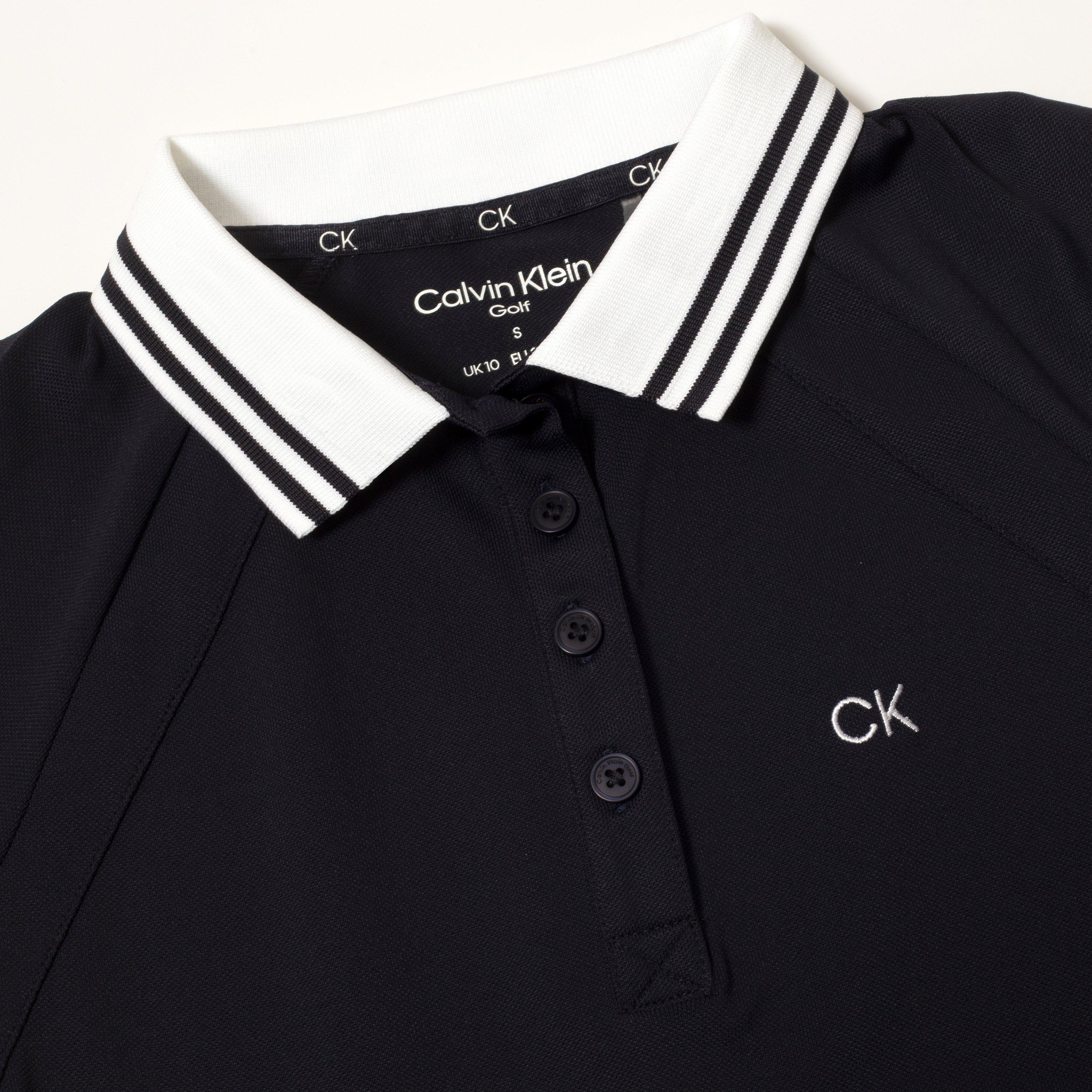 Navy White - Calvin Klein Golf - Short-Sleeve Performance Polo Shirt - 7