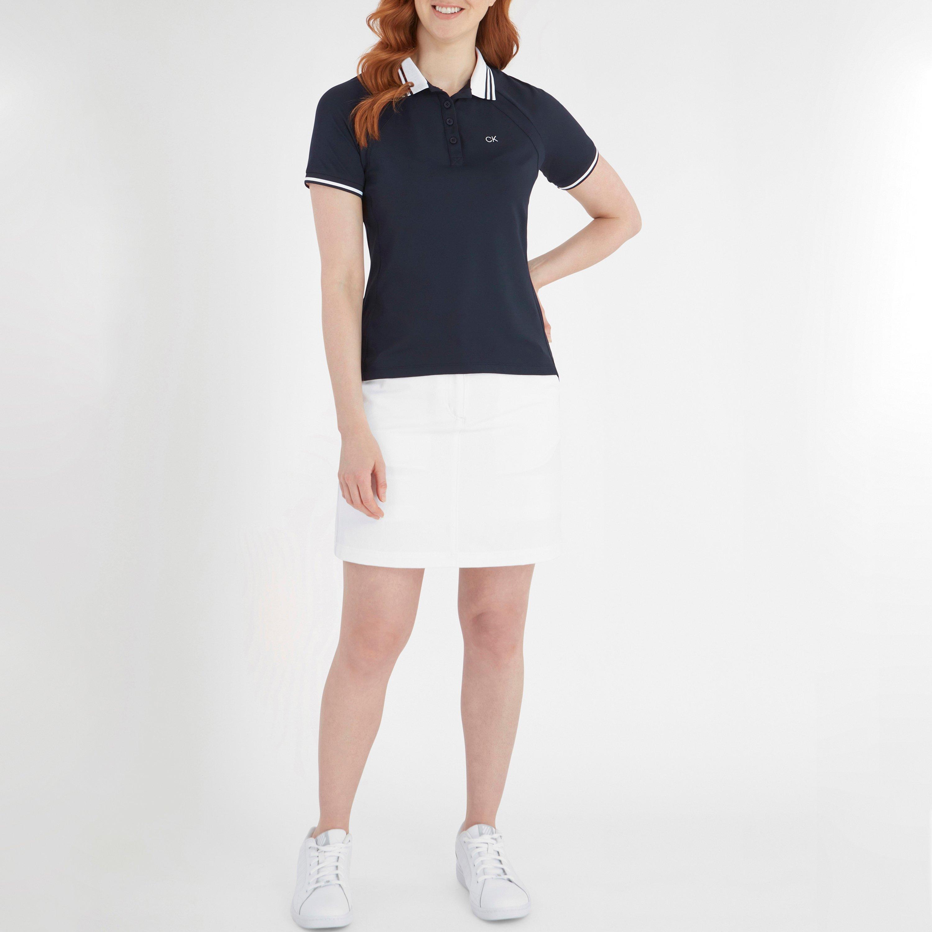 Navy White - Calvin Klein Golf - Short-Sleeve Performance Polo Shirt - 4