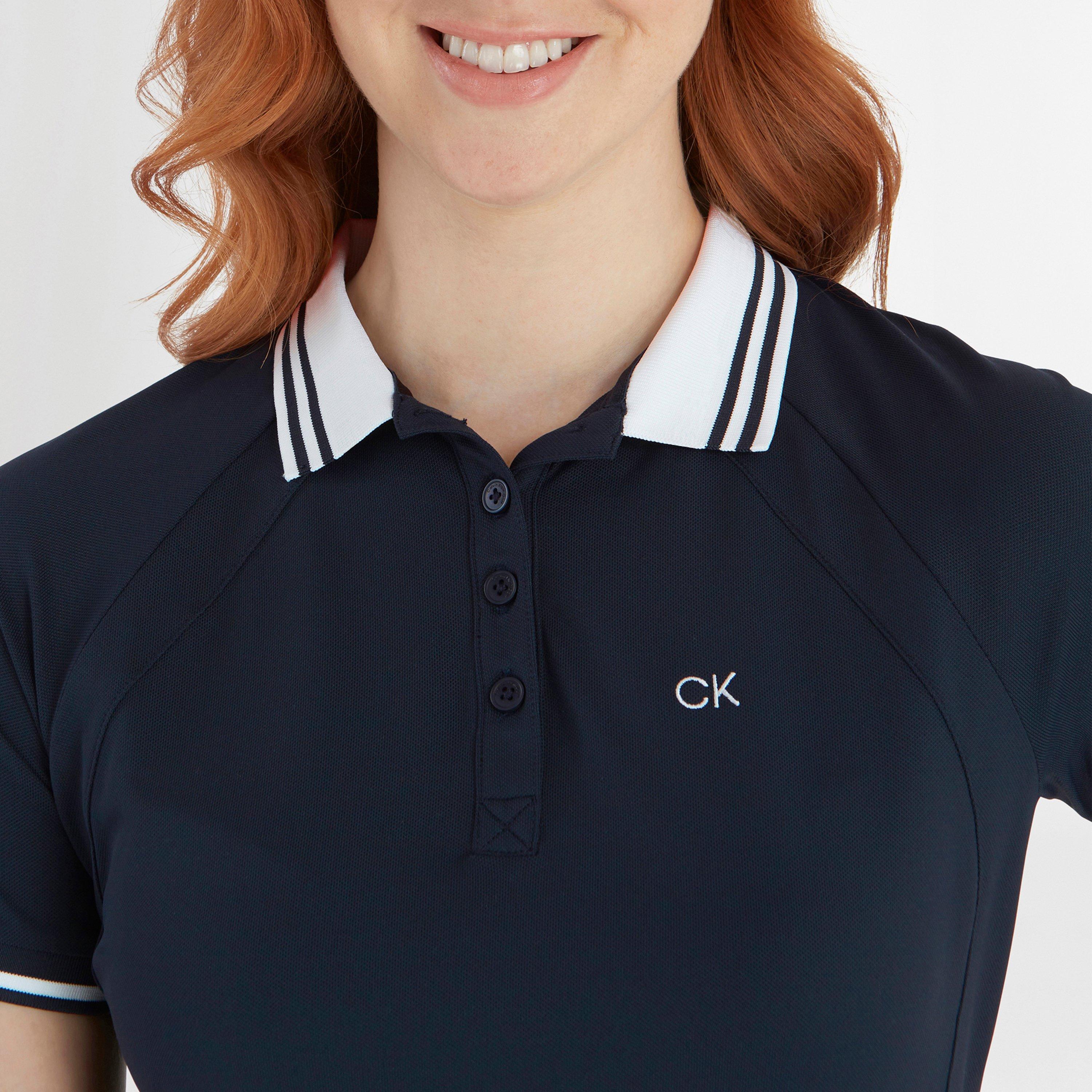Navy White - Calvin Klein Golf - Short-Sleeve Performance Polo Shirt - 5