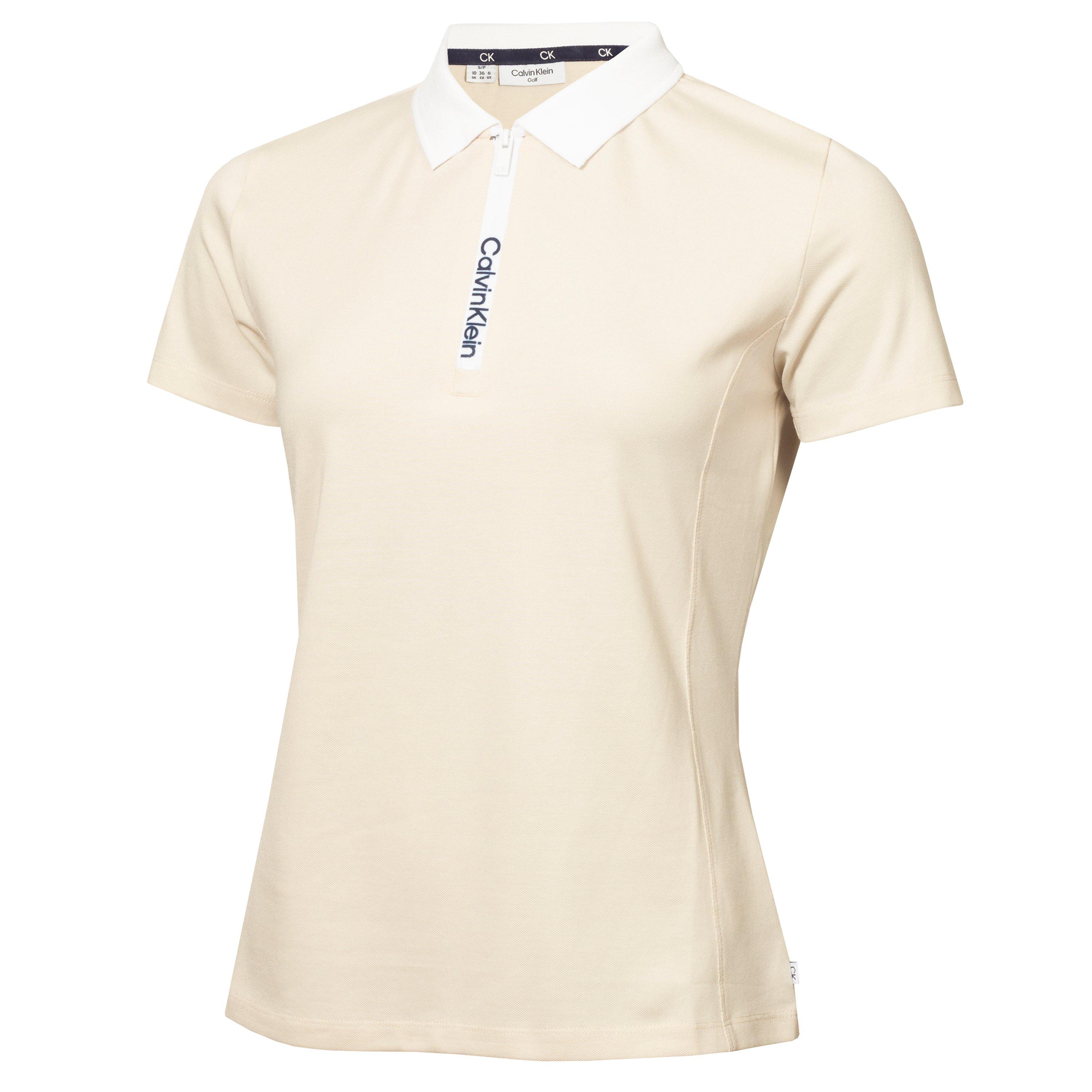 Birch White - Calvin Klein Golf - Women's Short-Sleeve Performance Polo Shirt - 1