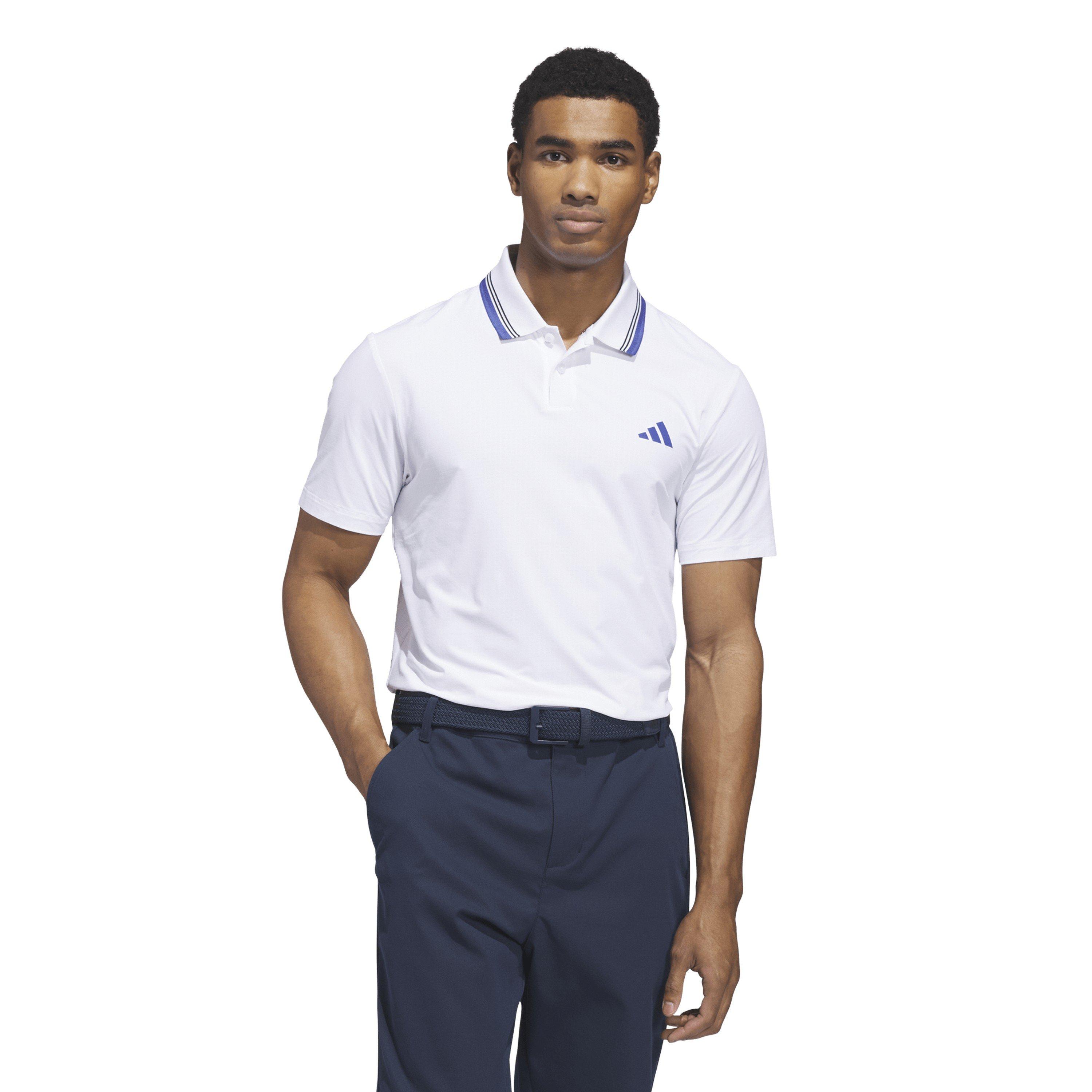 White - adidas - Men's Tour Short Sleeve Polo Shirt - 2